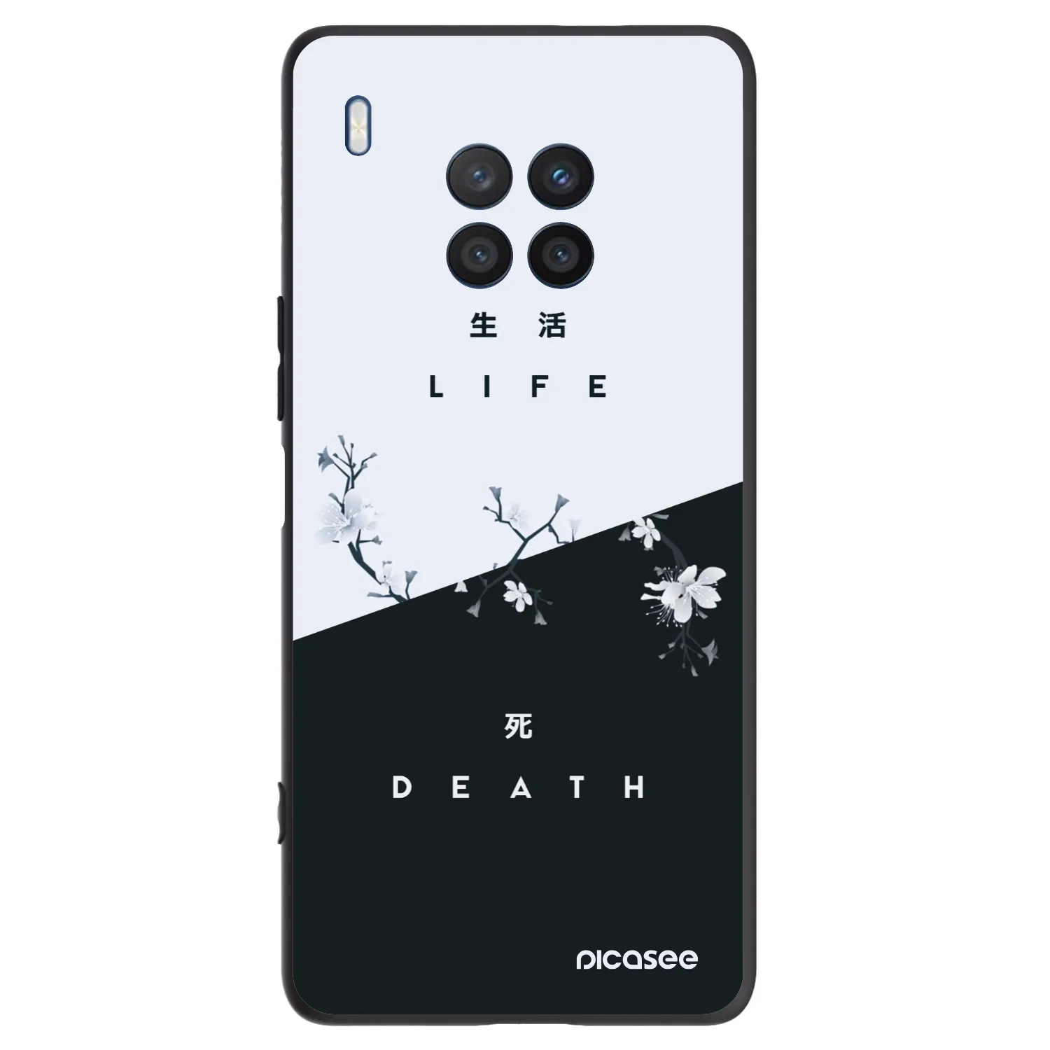 Picasee silikonski črni ovitek za Honor 50 Lite - Life - Death