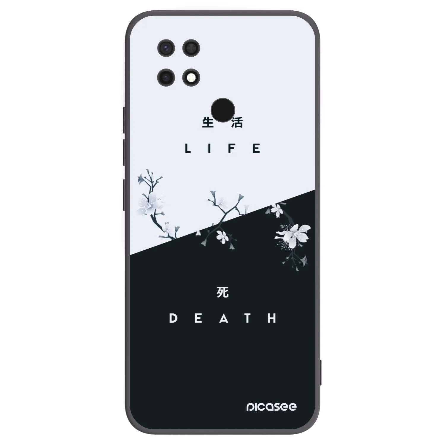Picasee silikonski črni ovitek za Xiaomi Redmi 10C - Life - Death