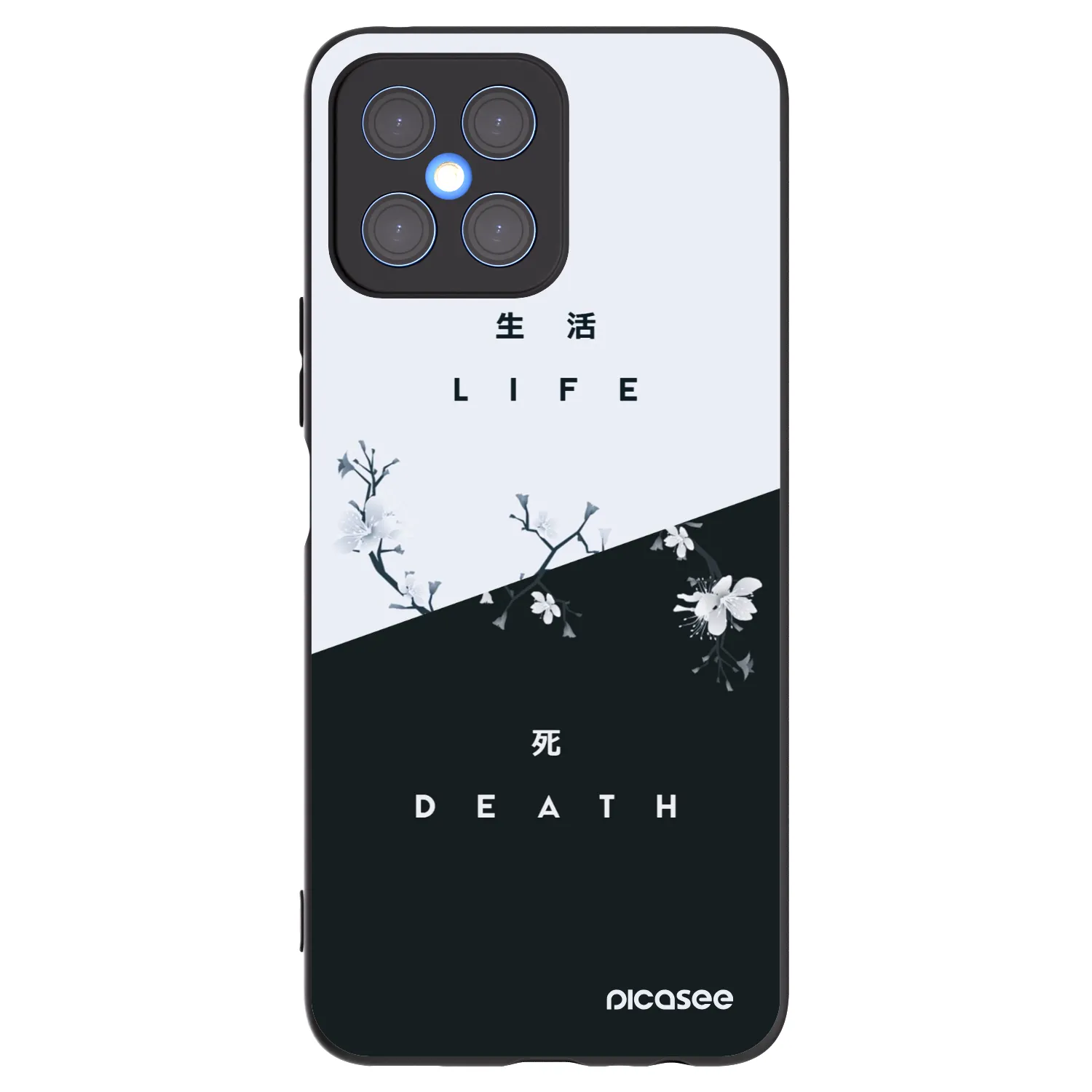 Picasee silikonski črni ovitek za Honor X8 4G - Life - Death