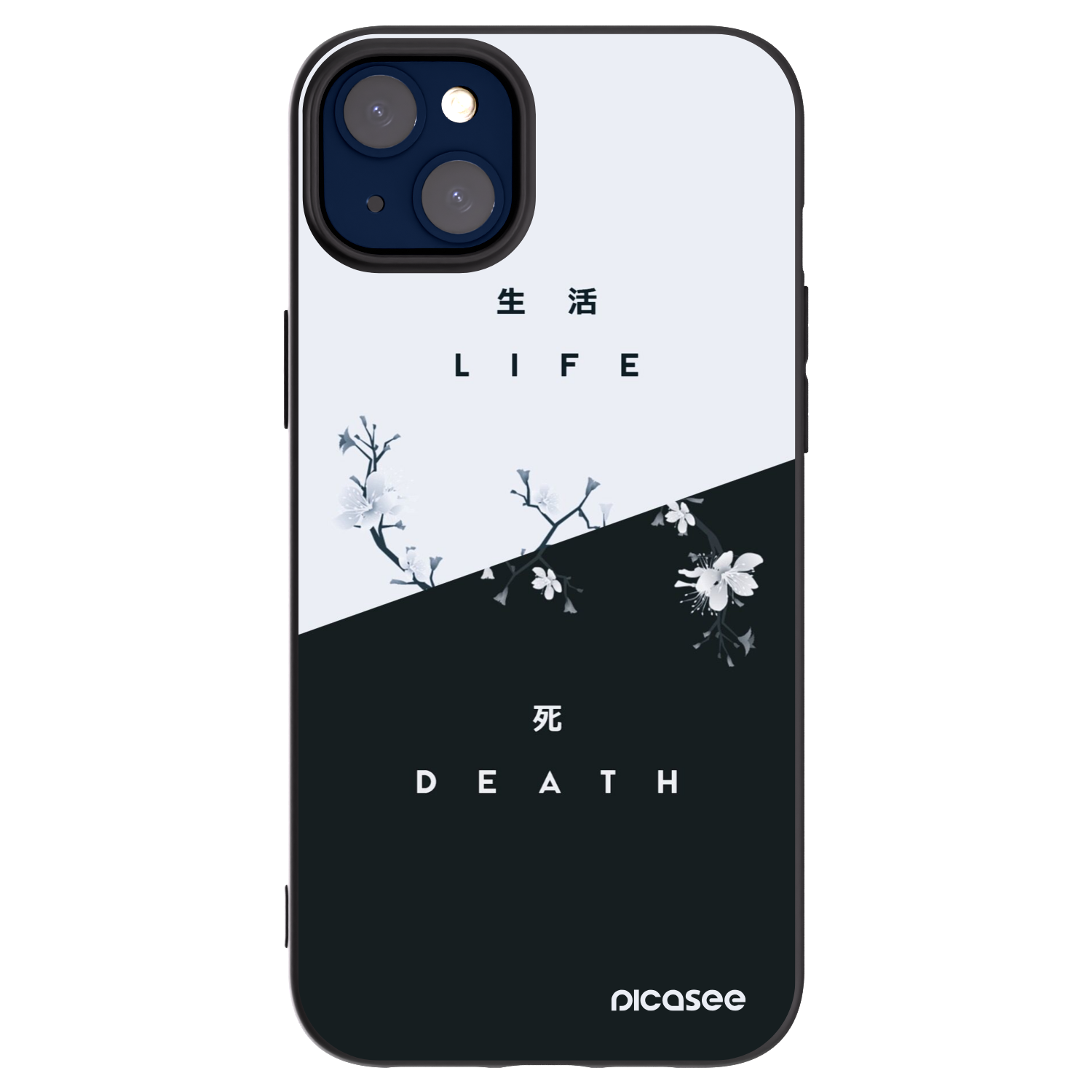 Picasee silikonski črni ovitek za Apple iPhone 14 Plus - Life - Death