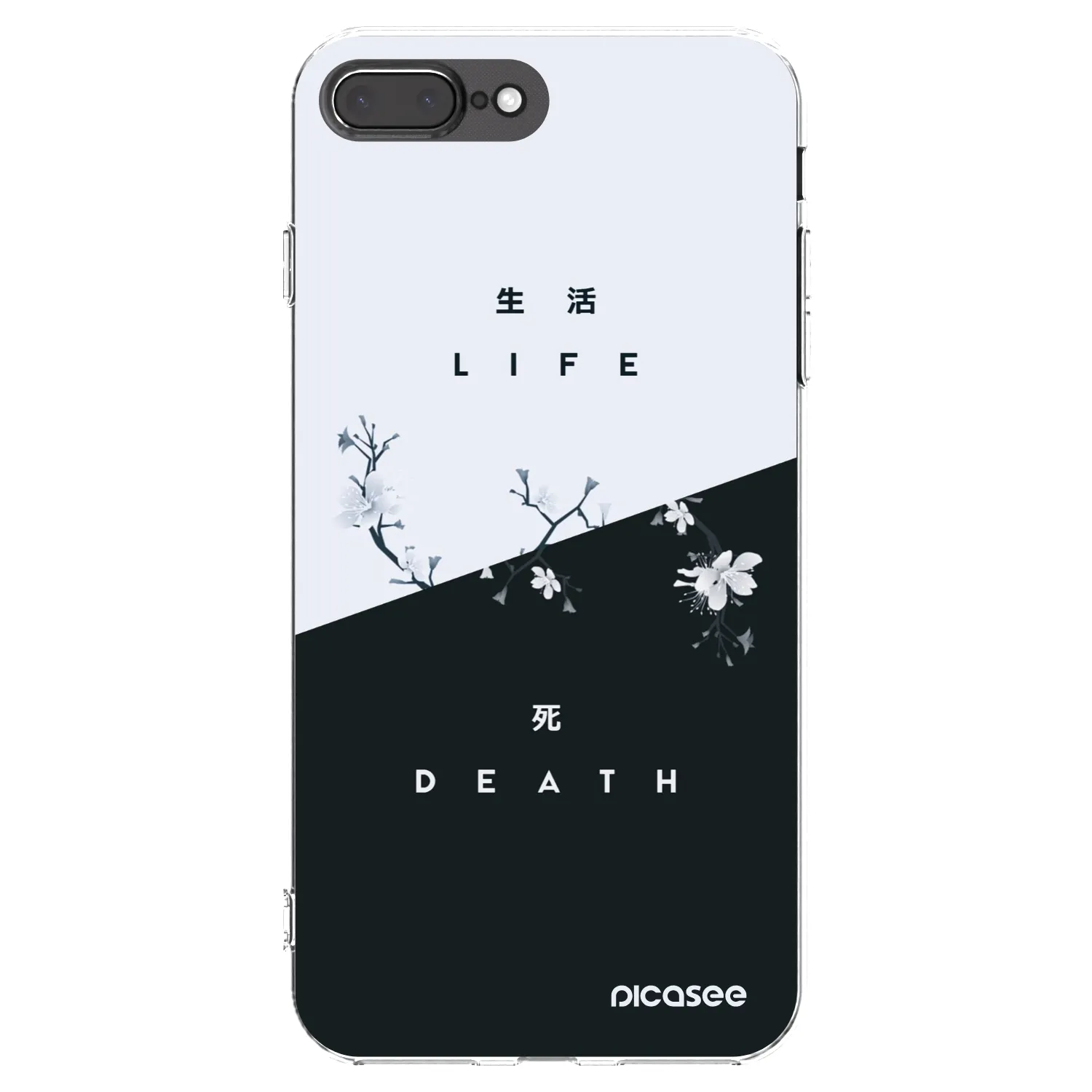 Picasee silikonski prozorni ovitek za Apple iPhone 8 Plus - Life - Death