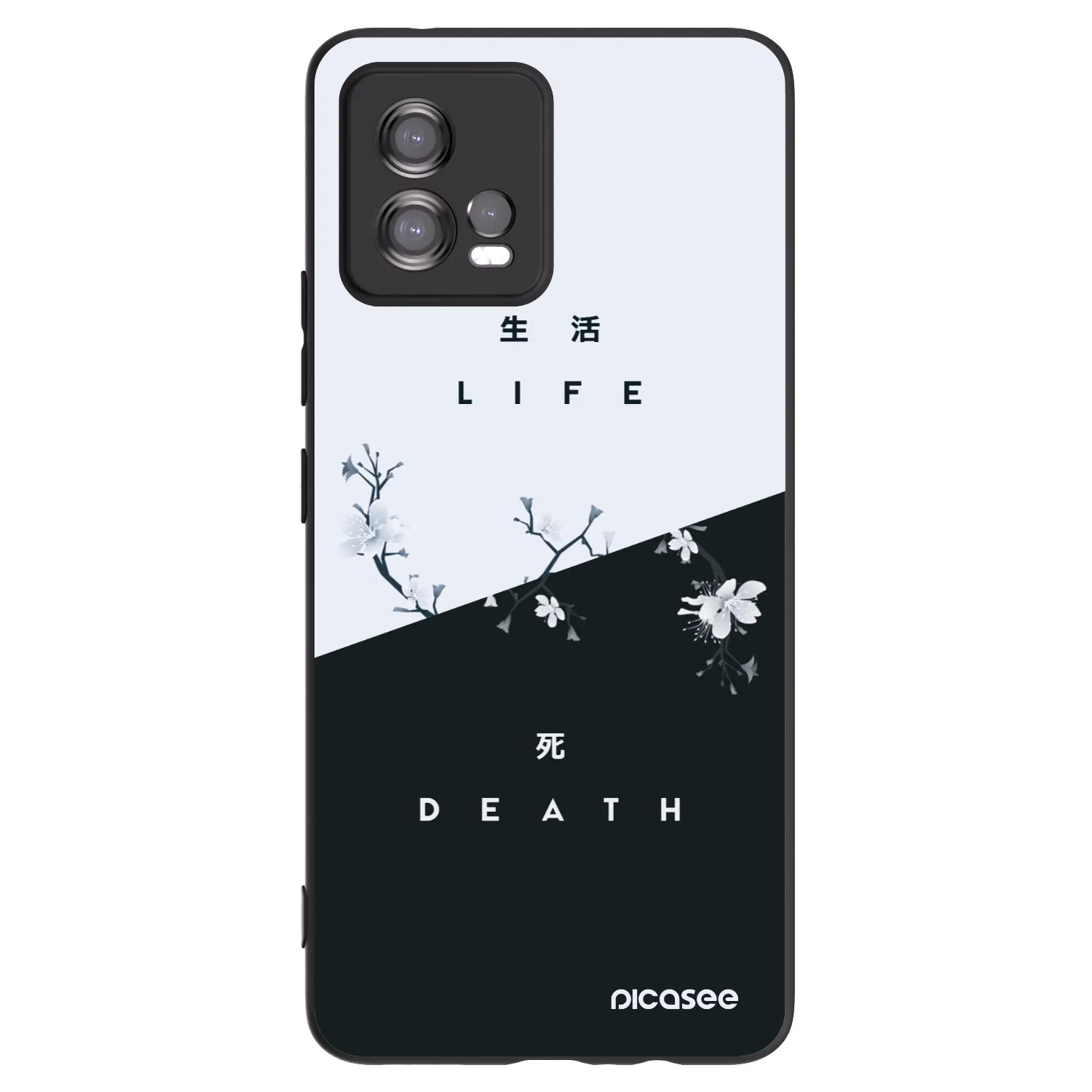 Picasee silikonski črni ovitek za Motorola Moto G72 - Life - Death