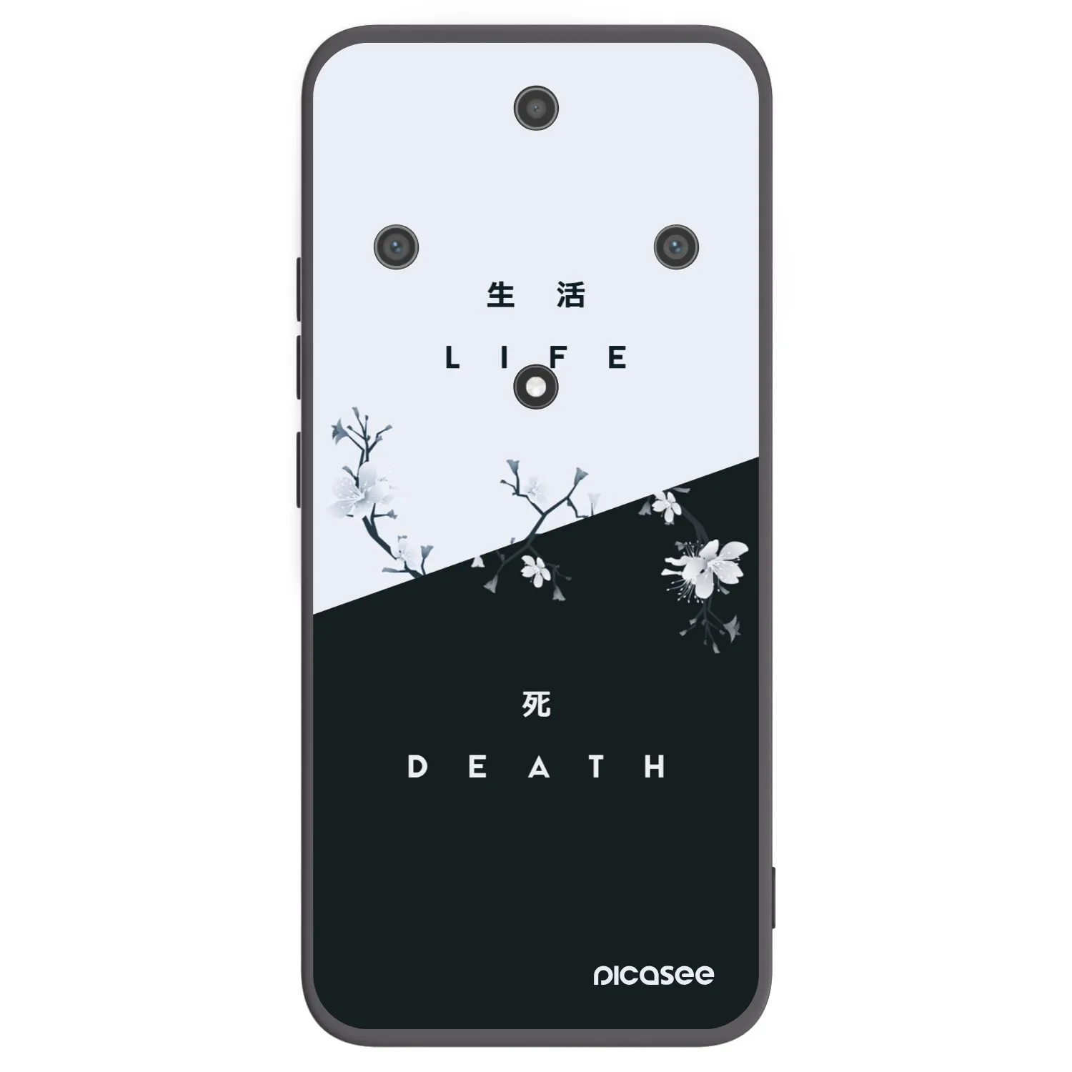 Picasee silikonski črni ovitek za Honor Magic5 Lite 5G - Life - Death
