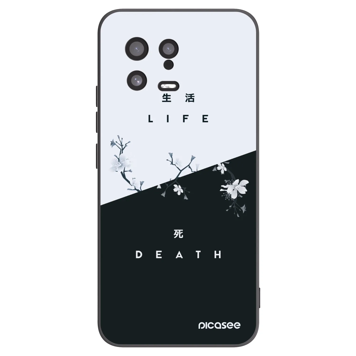 Picasee silikonski črni ovitek za Xiaomi 13 - Life - Death