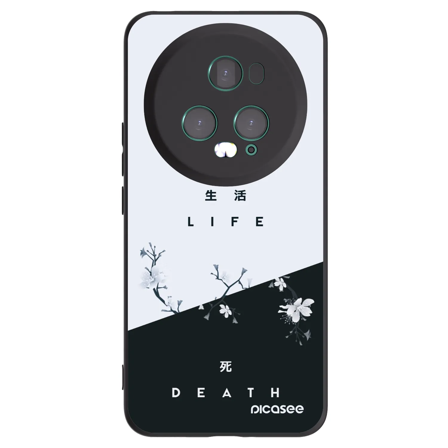 Picasee silikonski črni ovitek za Honor Magic5 Pro - Life - Death