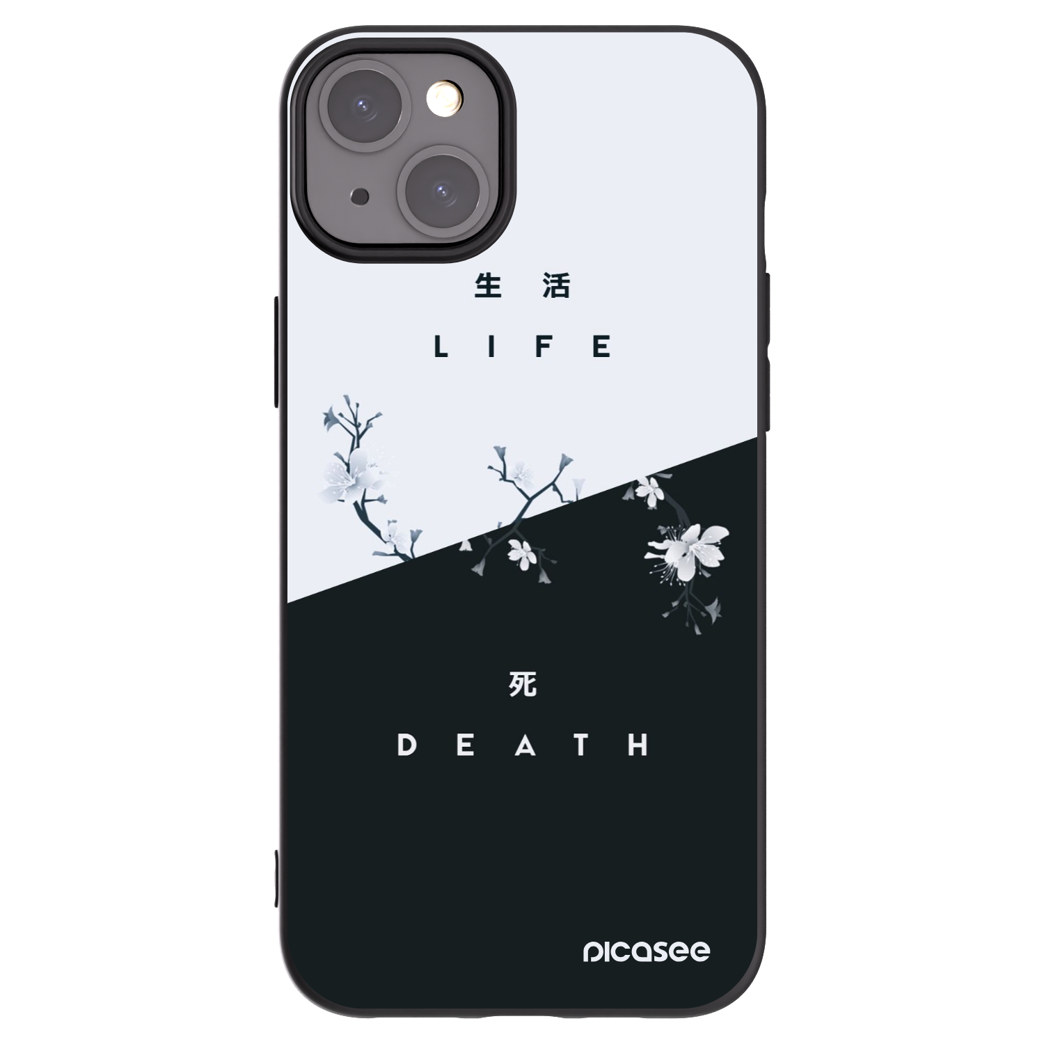 Picasee silikonski črni ovitek za Apple iPhone 15 Plus - Life - Death