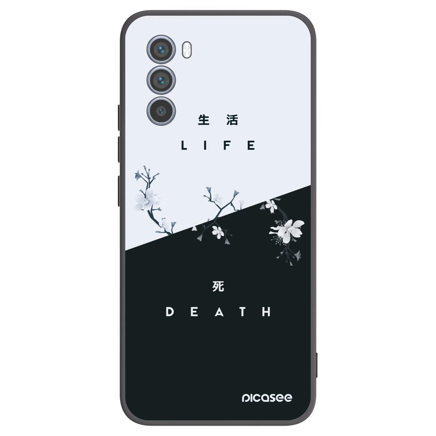 Picasee silikonski črni ovitek za Motorola Moto G62 - Life - Death