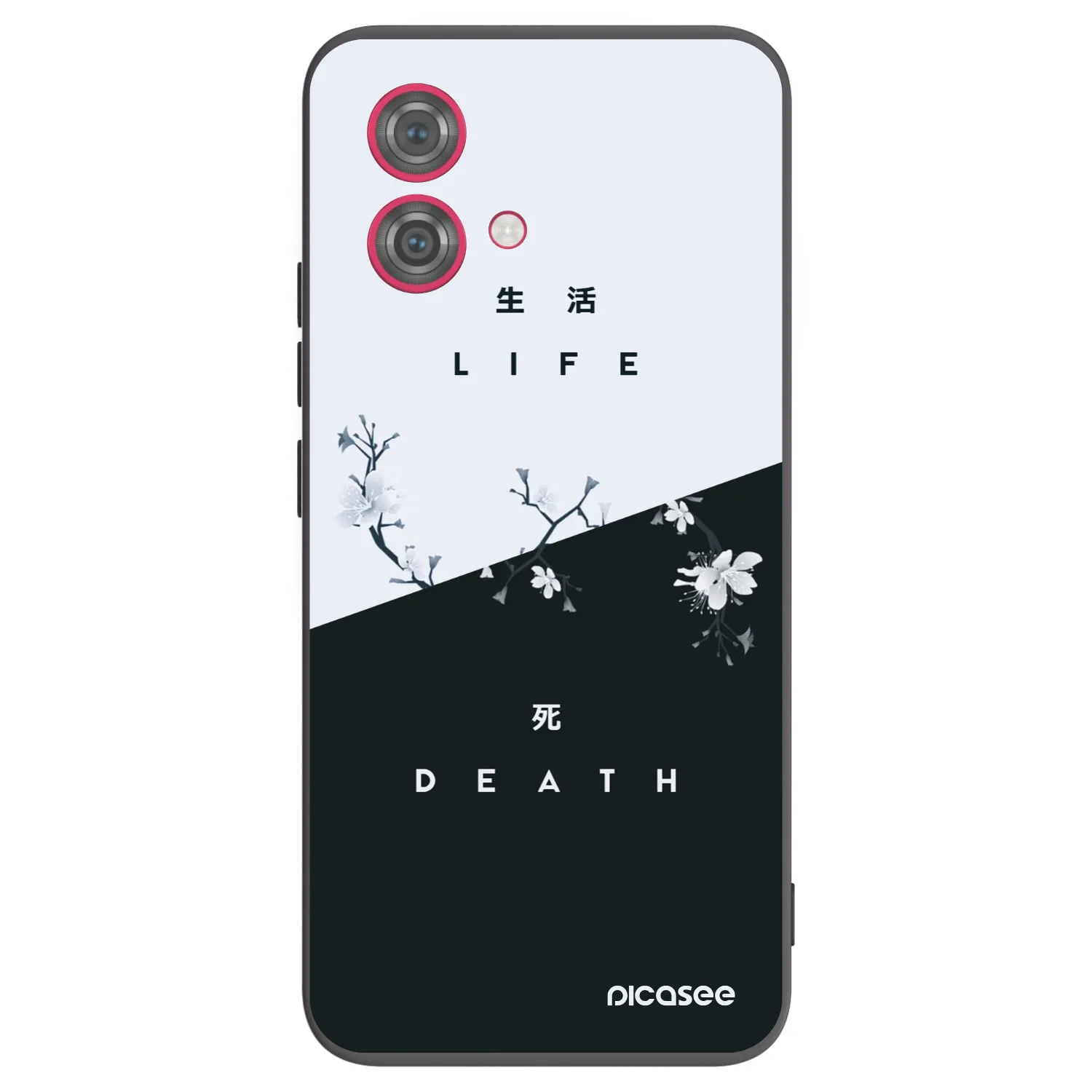 Picasee silikonski črni ovitek za Motorola Moto G84 5G - Life - Death