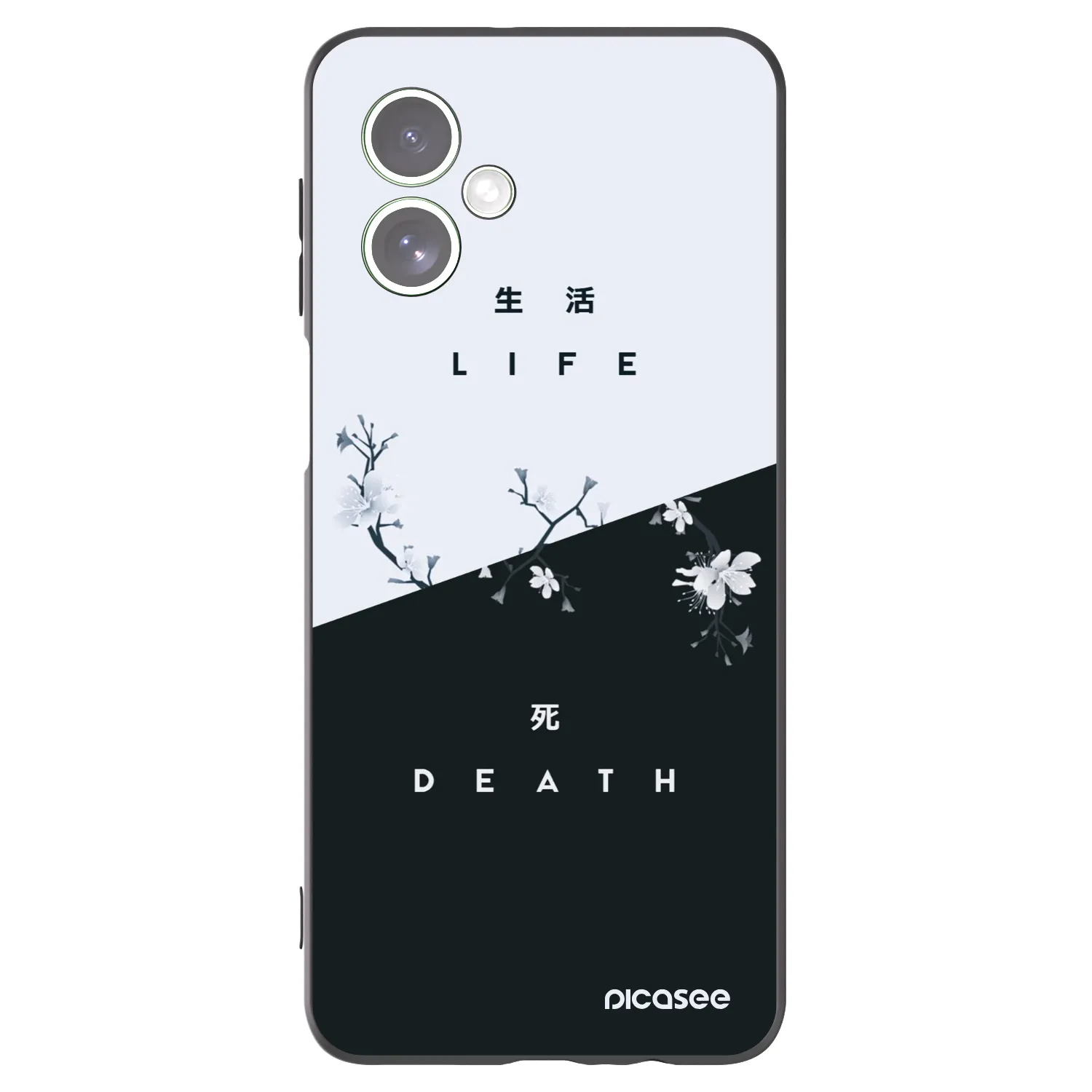 Picasee silikonski črni ovitek za Motorola Moto G54 5G - Life - Death