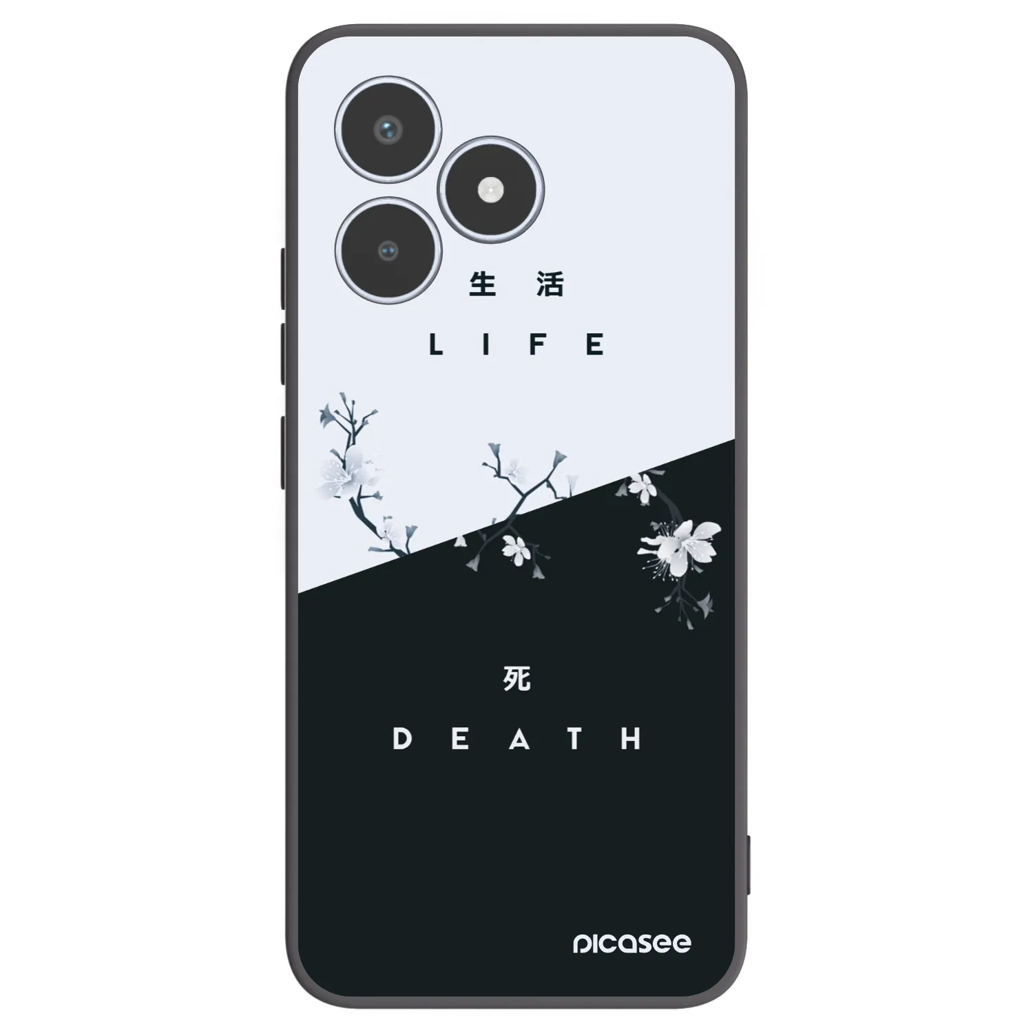 Picasee silikonski črni ovitek za Realme C53 - Life - Death