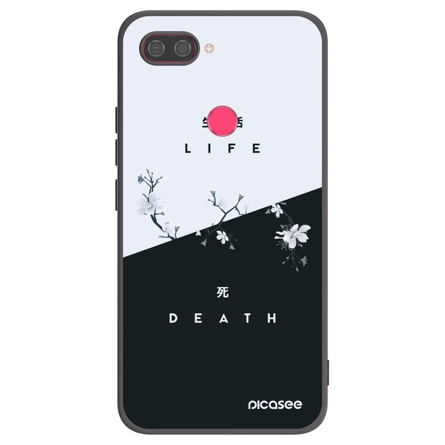 Picasee silikonski črni ovitek za Xiaomi Mi 8 Lite - Life - Death