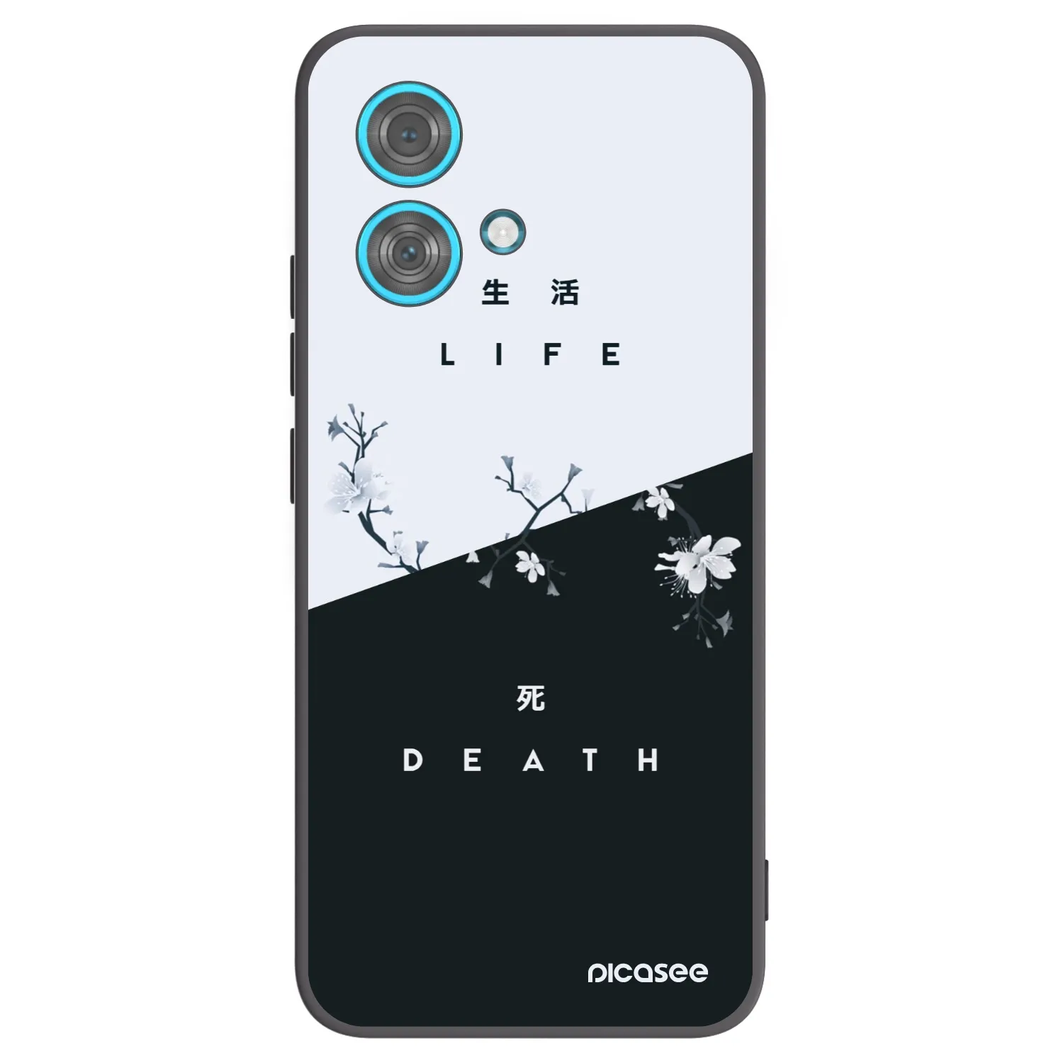 Picasee silikonski črni ovitek za Motorola Edge 40 Neo - Life - Death
