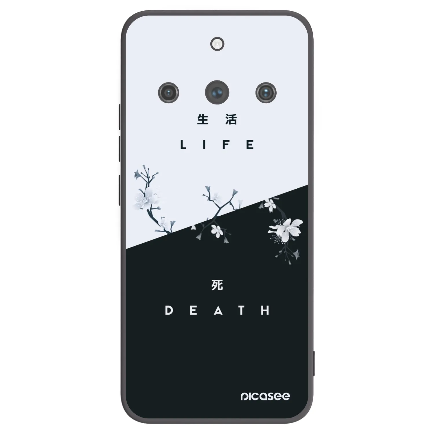 Picasee silikonski črni ovitek za Realme 11 Pro+ - Life - Death