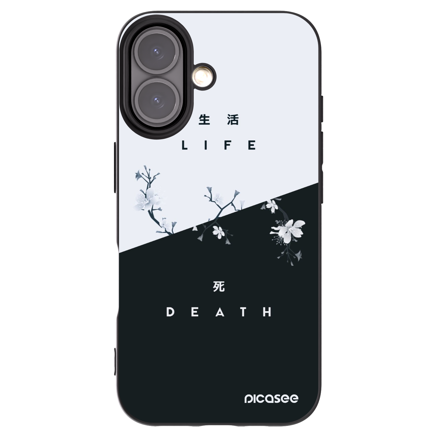 Picasee silikonski črni ovitek za Apple iPhone 16 - Life - Death
