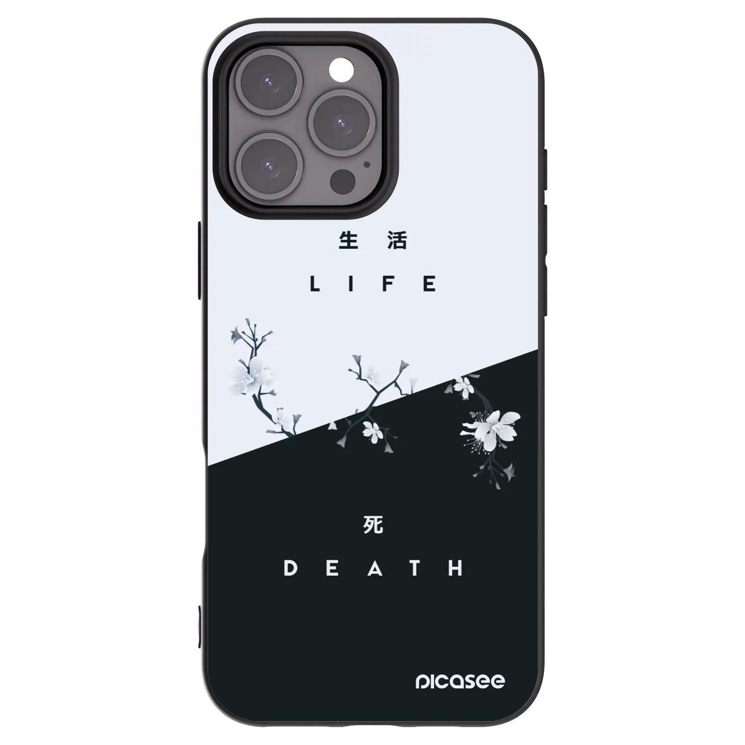 Picasee silikonski črni ovitek za Apple iPhone 16 Pro Max - Life - Death