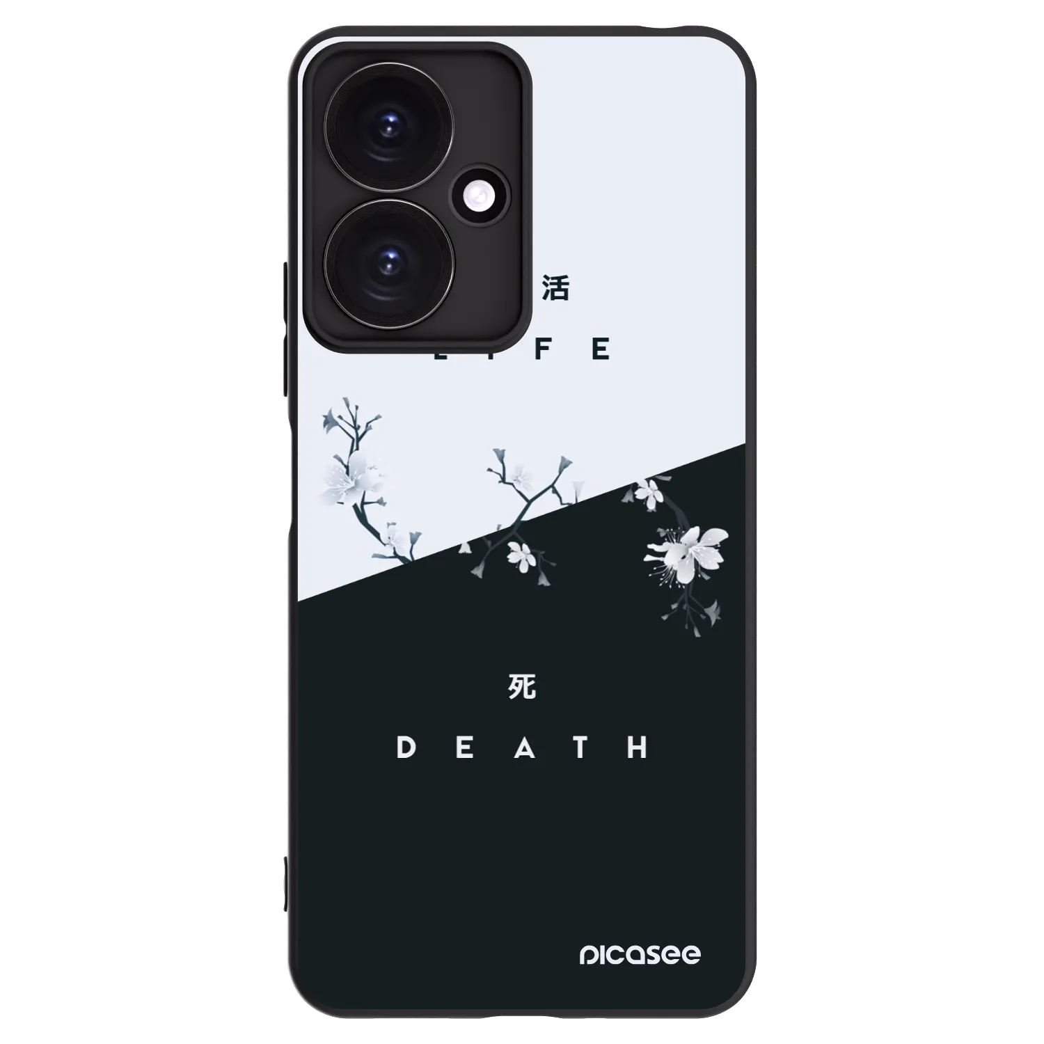 Picasee silikonski črni ovitek za Xiaomi Redmi 13C 5G - Life - Death