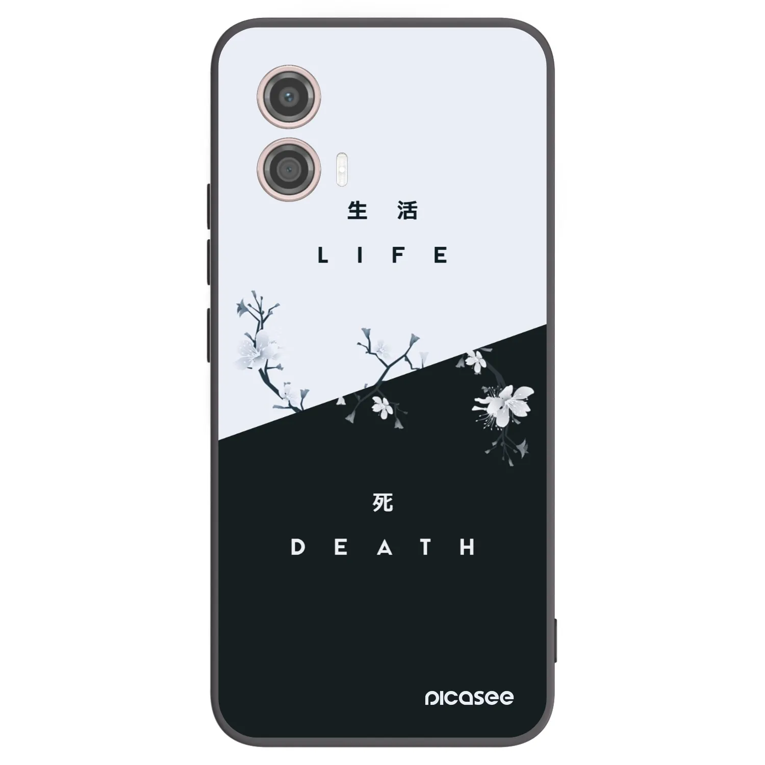 Picasee silikonski črni ovitek za Motorola Moto G53 5G - Life - Death