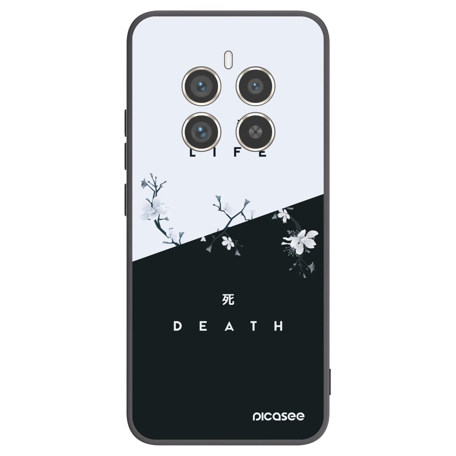 Picasee silikonski črni ovitek za Realme 12 Pro 5G - Life - Death