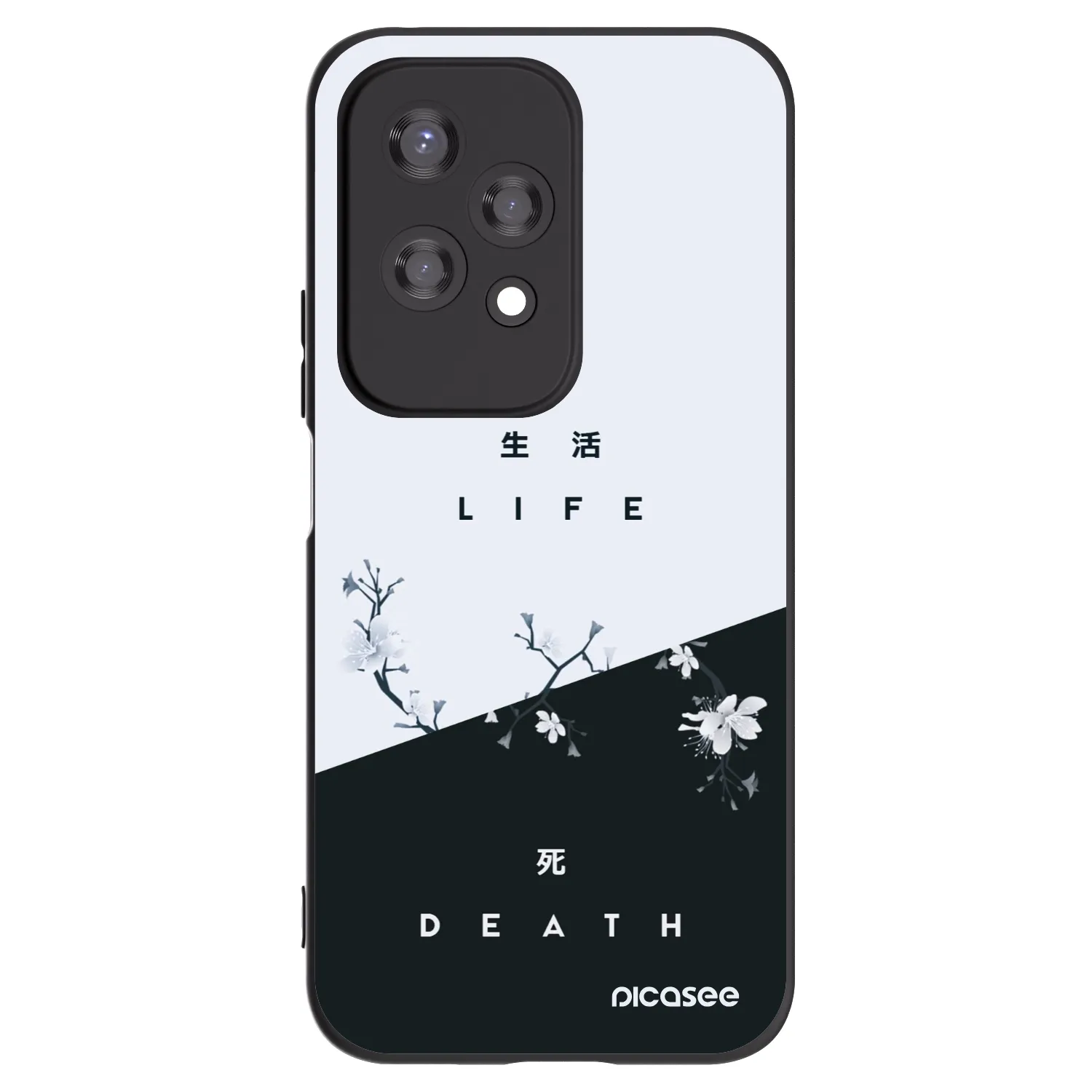 Picasee silikonski črni ovitek za Honor 200 Lite - Life - Death