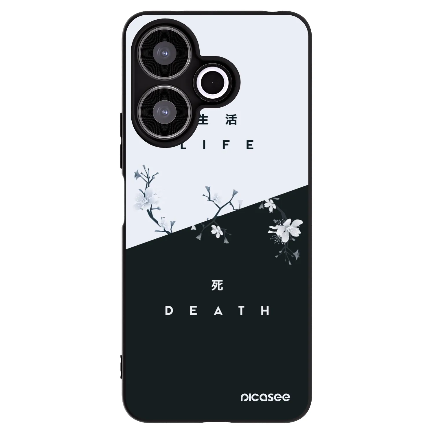 Picasee silikonski črni ovitek za Xiaomi Redmi 13 4G - Life - Death
