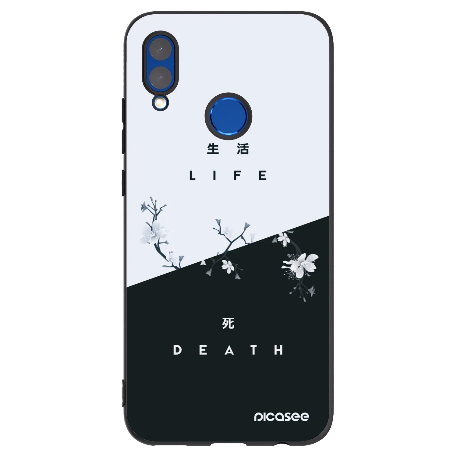 Picasee silikonski črni ovitek za Honor 10 Lite - Life - Death