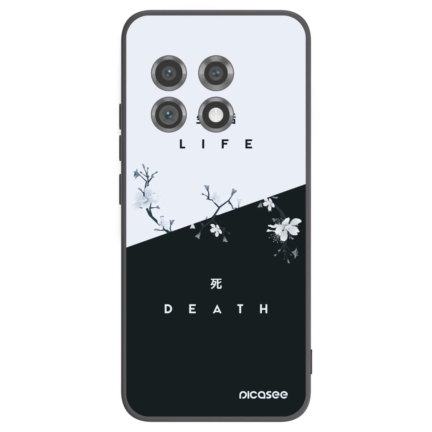 Picasee silikonski črni ovitek za OnePlus 11 5G - Life - Death