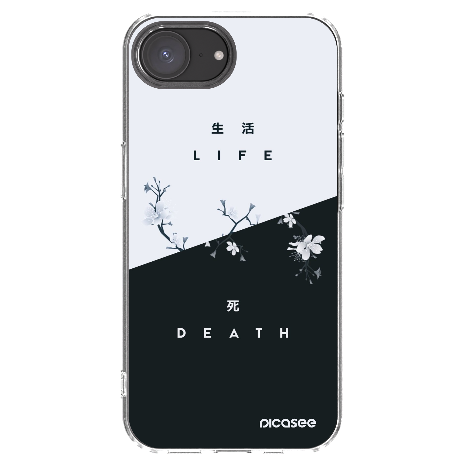 Picasee silikonski prozorni ovitek za Apple iPhone 16e - Life - Death