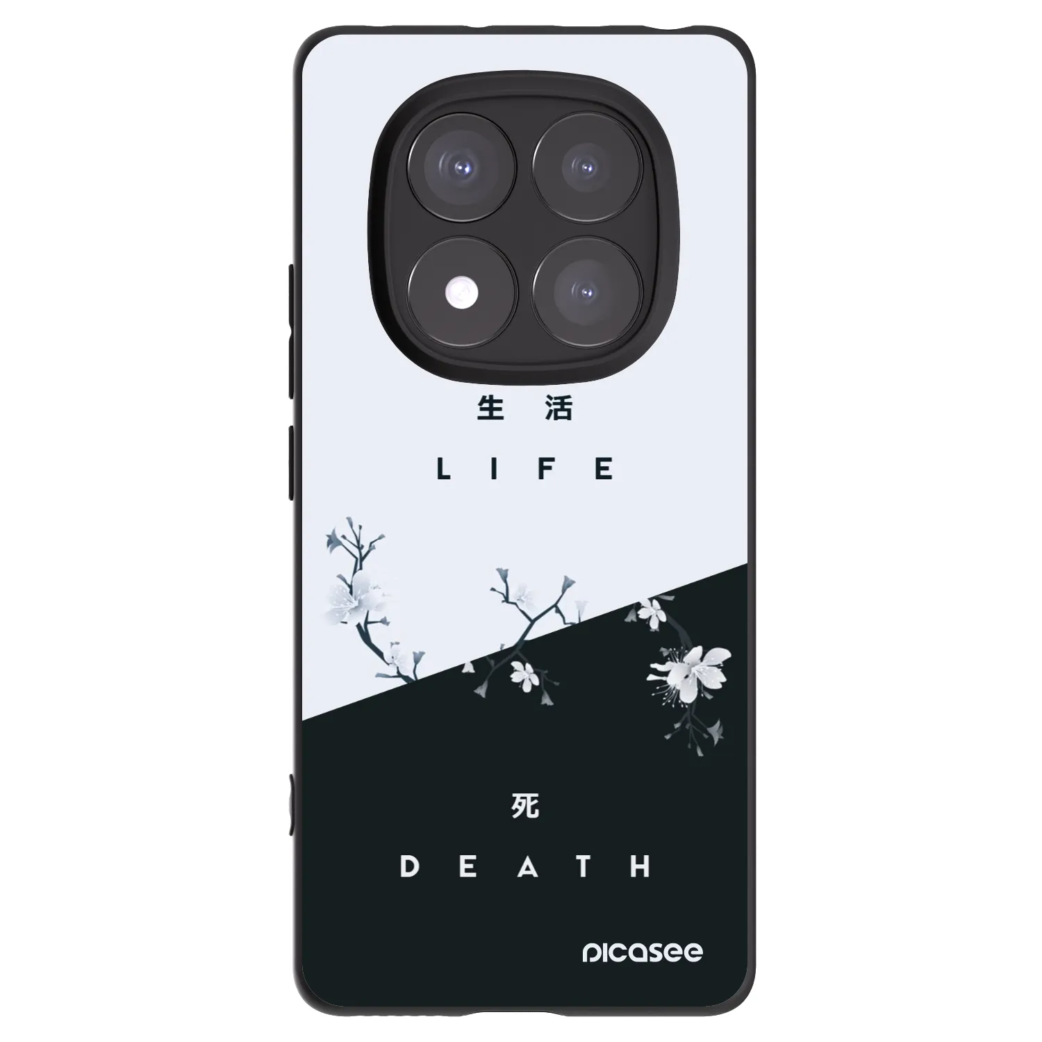 Picasee silikonski črni ovitek za Xiaomi Redmi Note 14 Pro 5G - Life - Death
