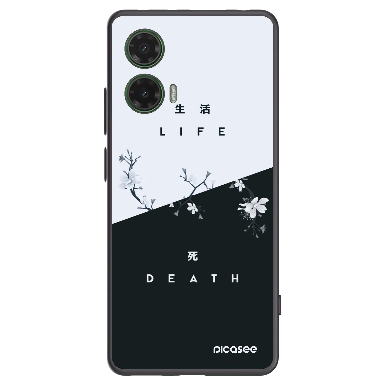 Picasee silikonski črni ovitek za Motorola Moto G35 5G - Life - Death