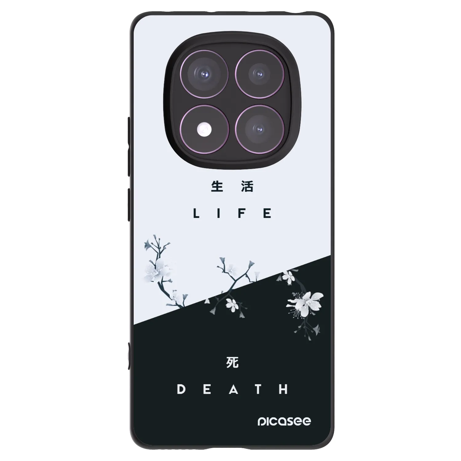 Picasee silikonski črni ovitek za Xiaomi Redmi Note 14 Pro 4G - Life - Death