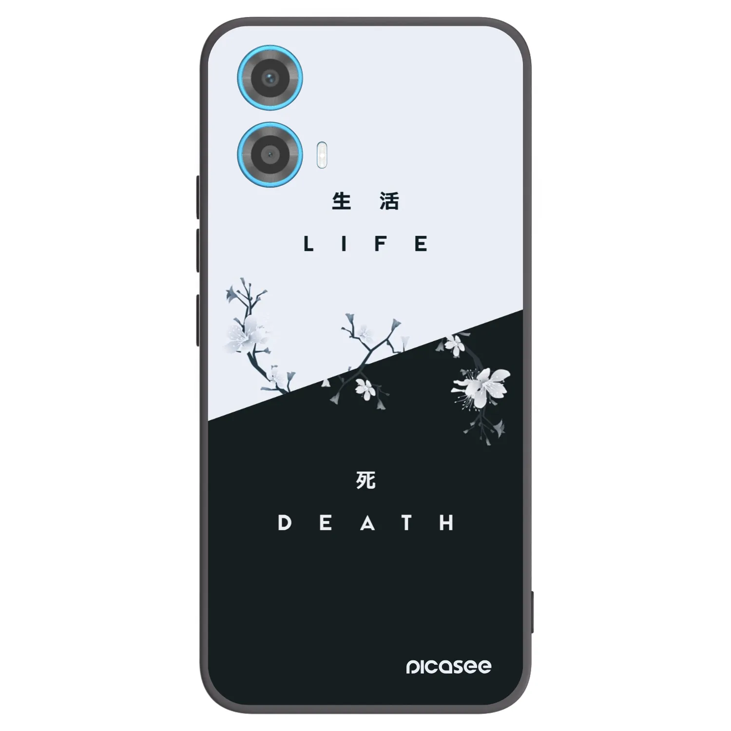 Picasee silikonski črni ovitek za Motorola Moto G34 5G - Life - Death