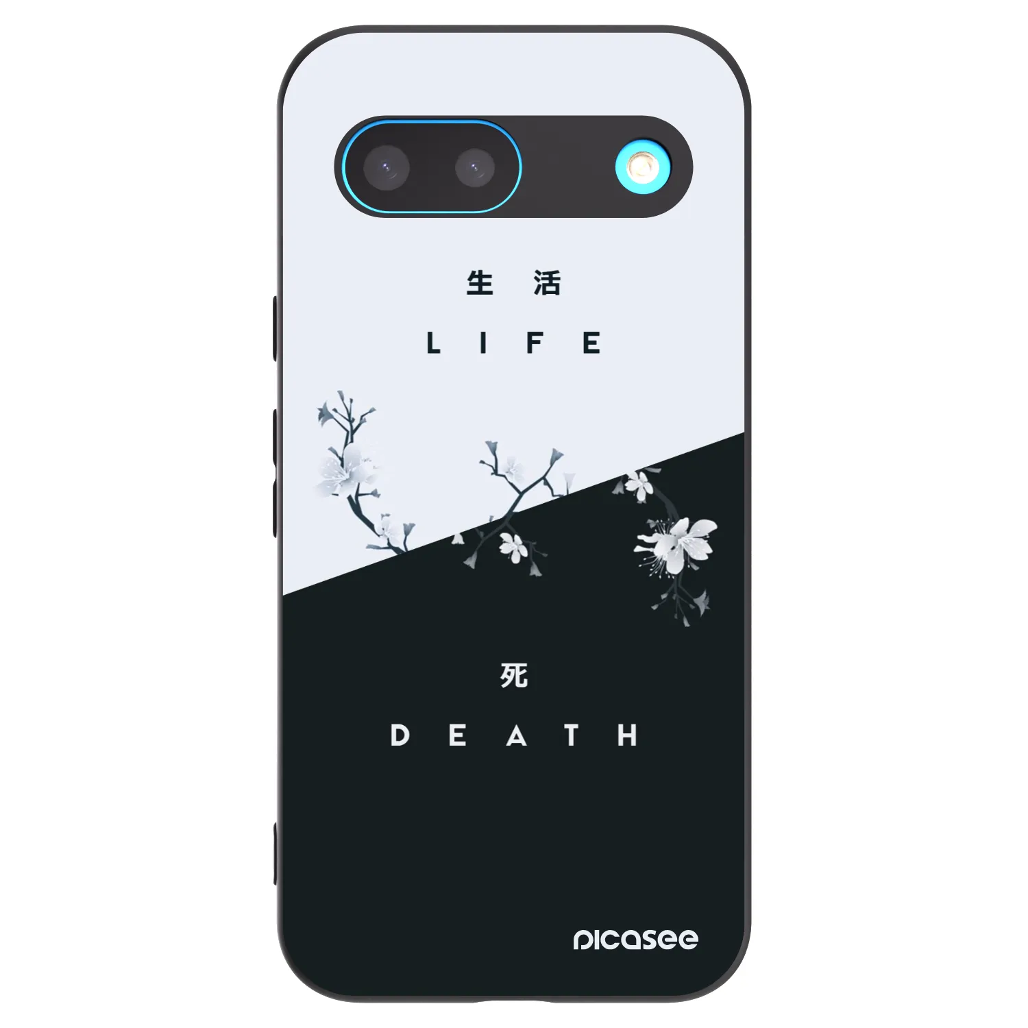 Picasee silikonski črni ovitek za Google Pixel 8 - Life - Death