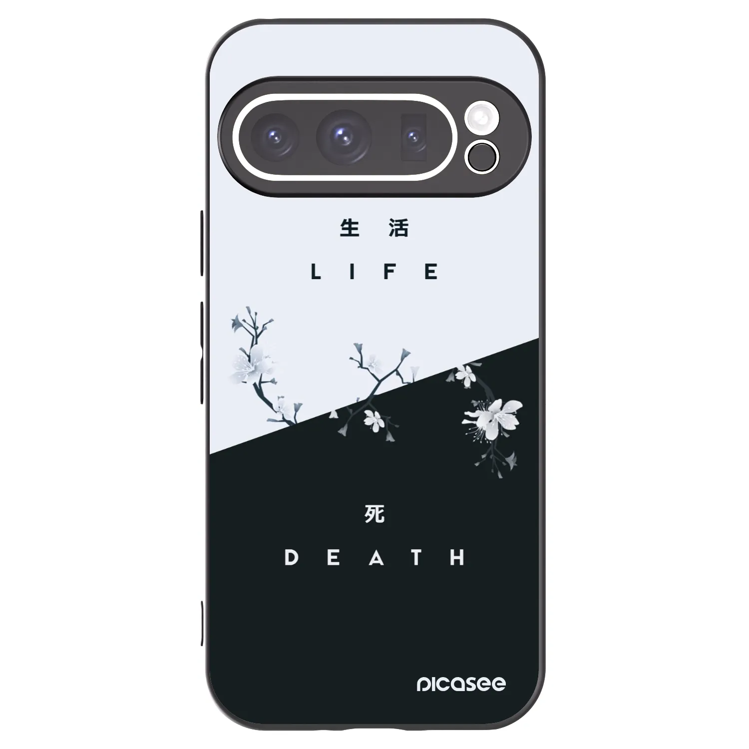 Picasee silikonski črni ovitek za Google Pixel 9 Pro - Life - Death