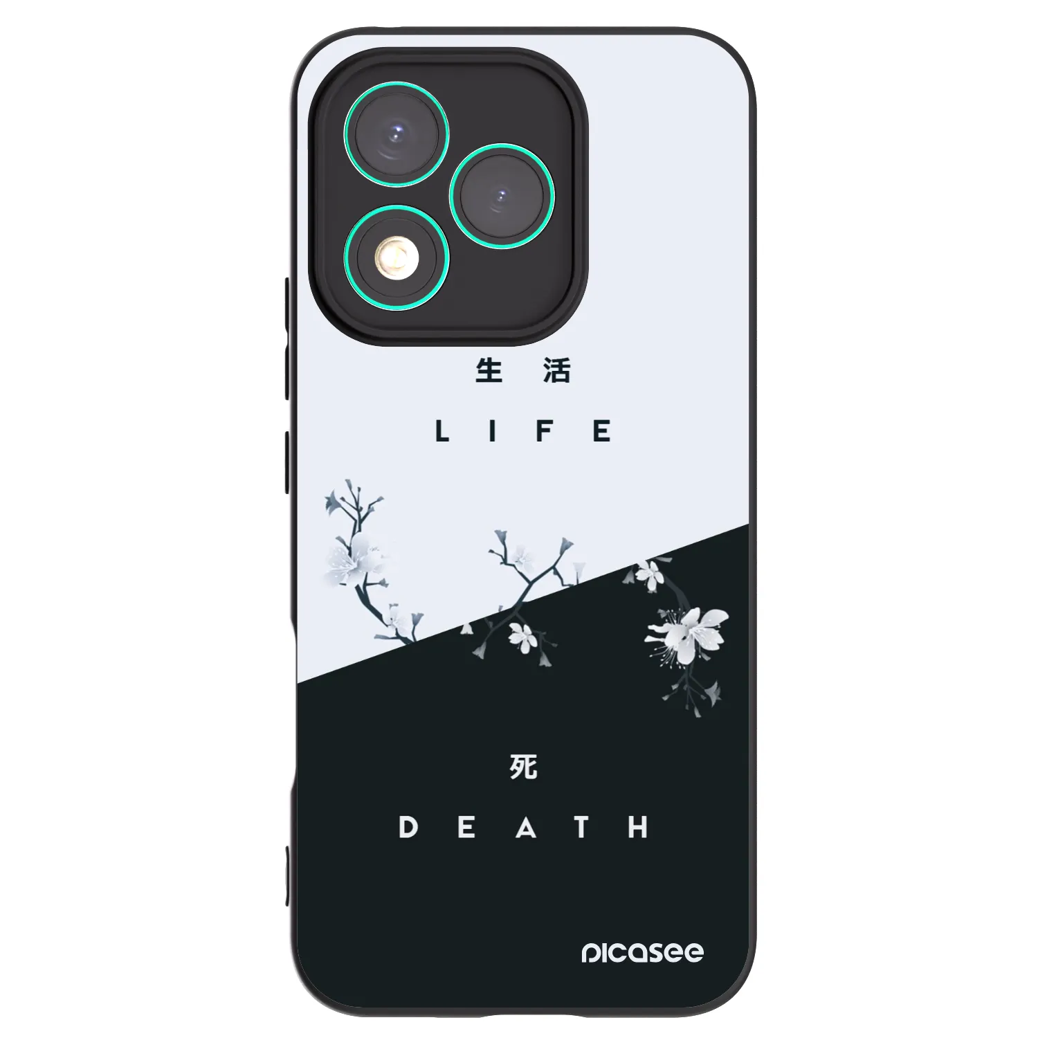 Picasee silikonski črni ovitek za Honor 400 Lite 5G - Life - Death