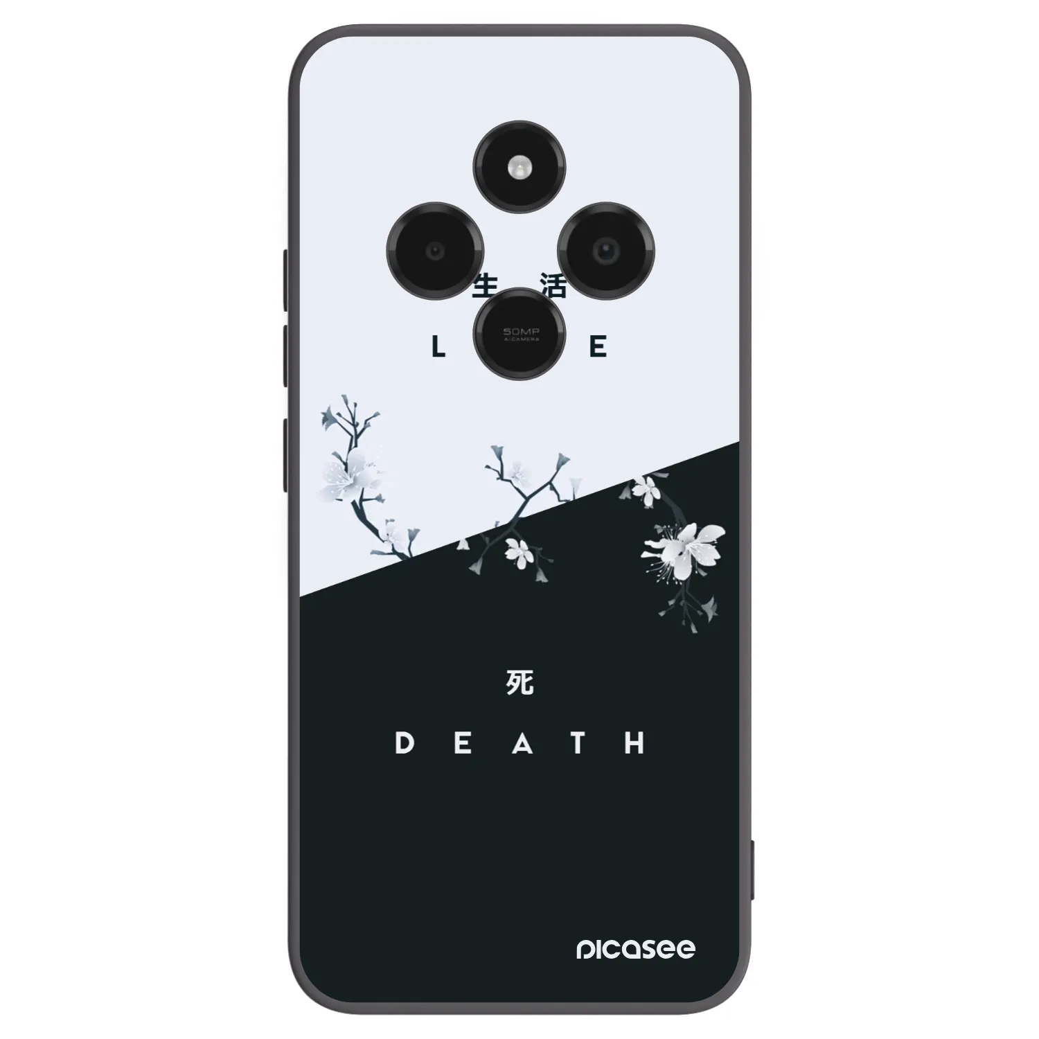 Picasee silikonski črni ovitek za Xiaomi Poco C75 - Life - Death