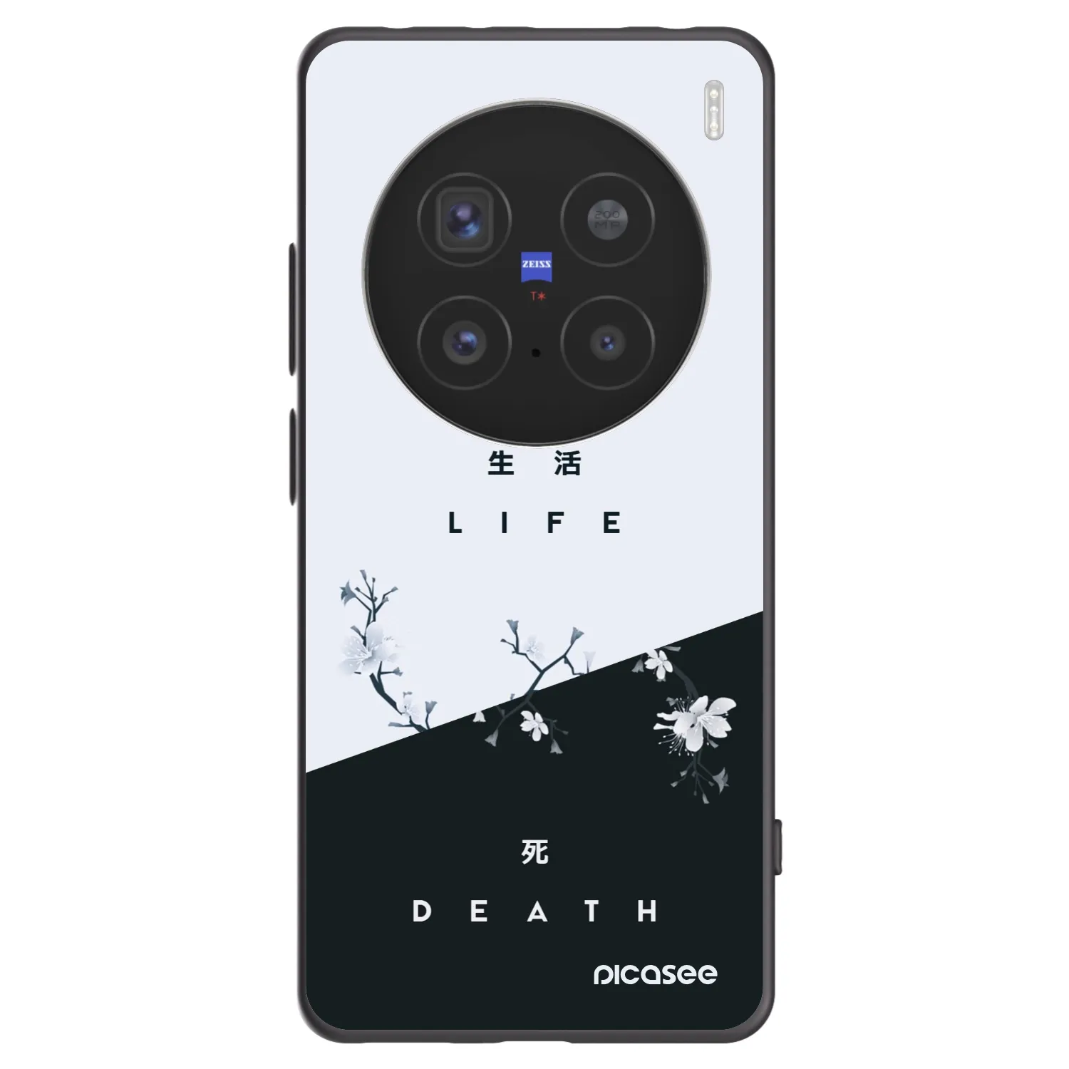 Picasee silikonski črni ovitek za Vivo X200 Pro - Life - Death