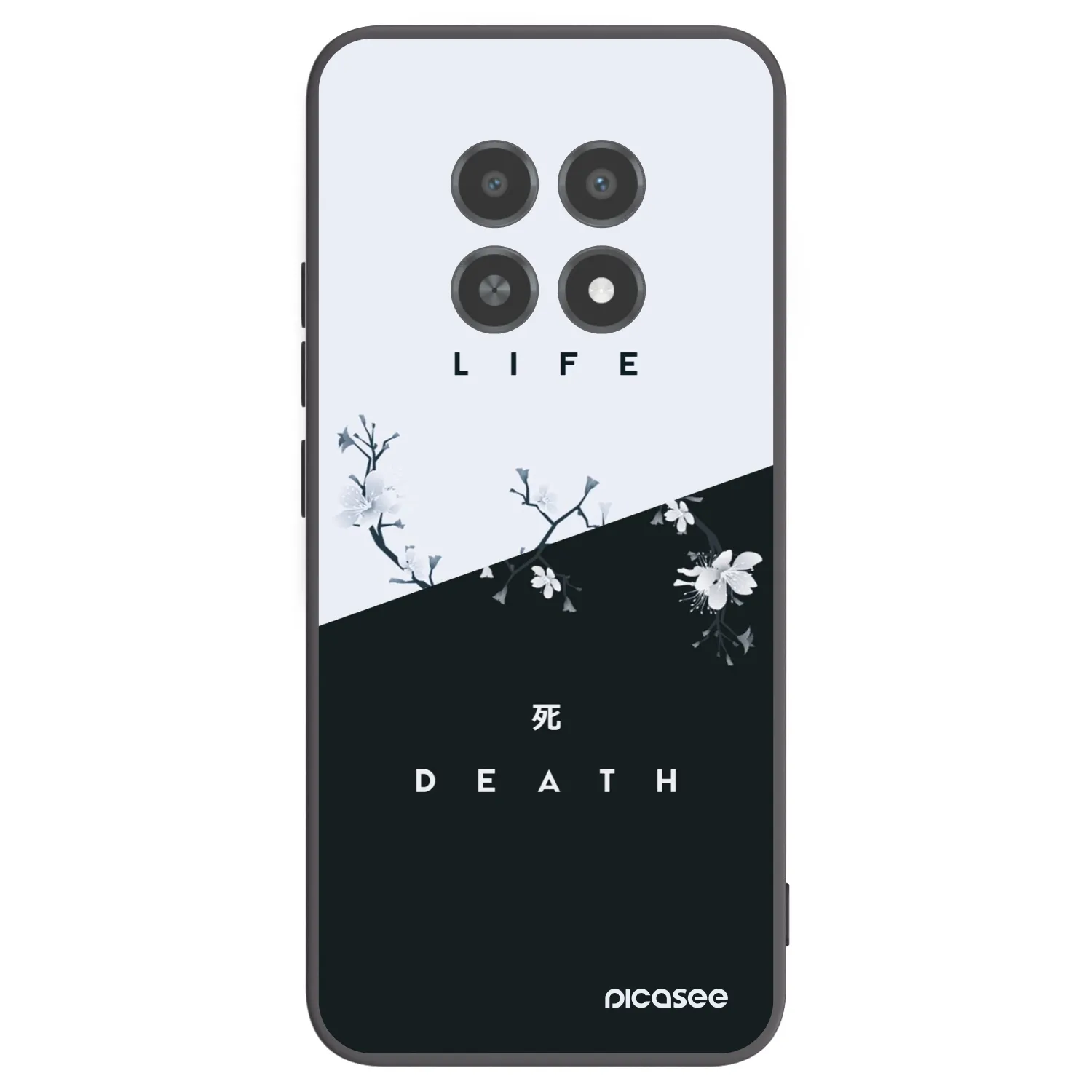 Picasee silikonski črni ovitek za Realme 12X - Life - Death
