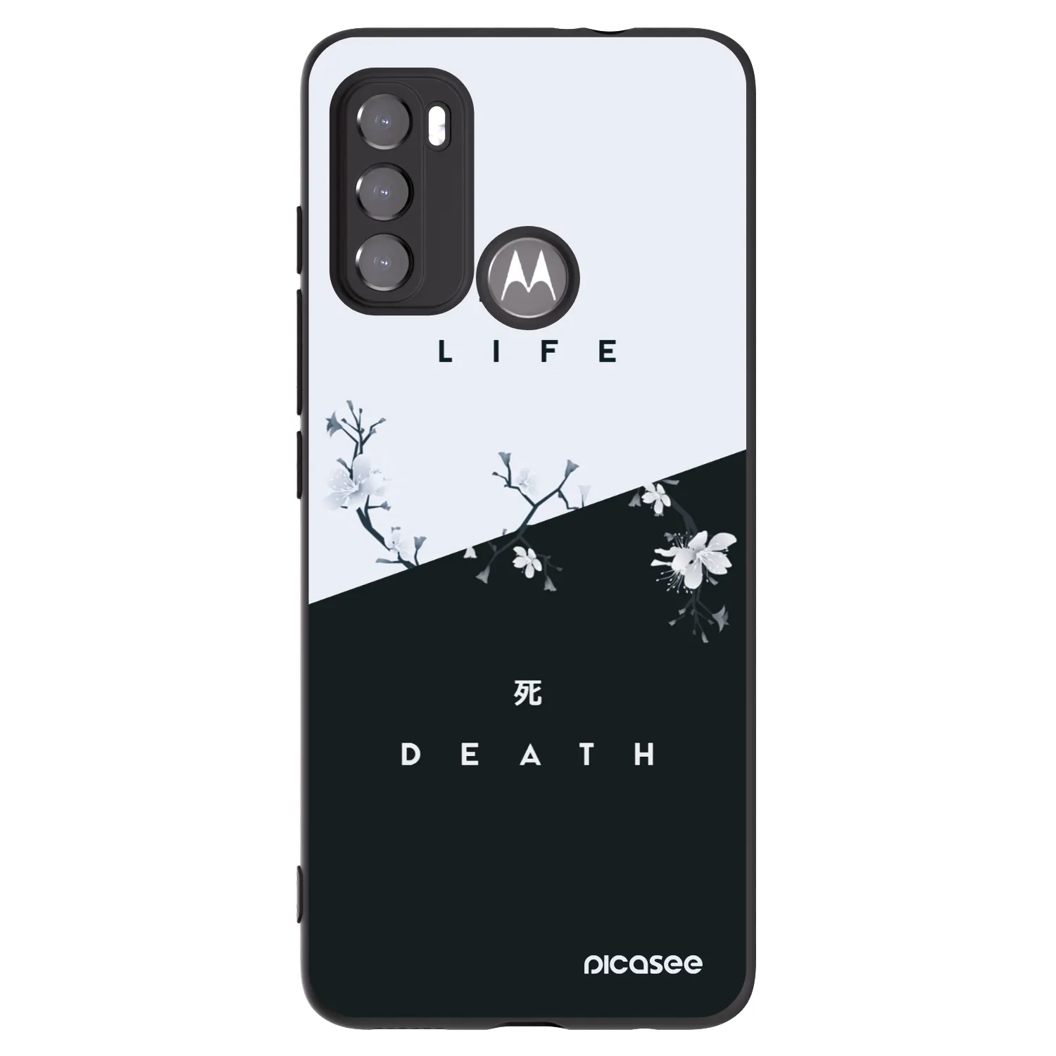Picasee silikonski črni ovitek za Motorola Edge 60 5G - Life - Death