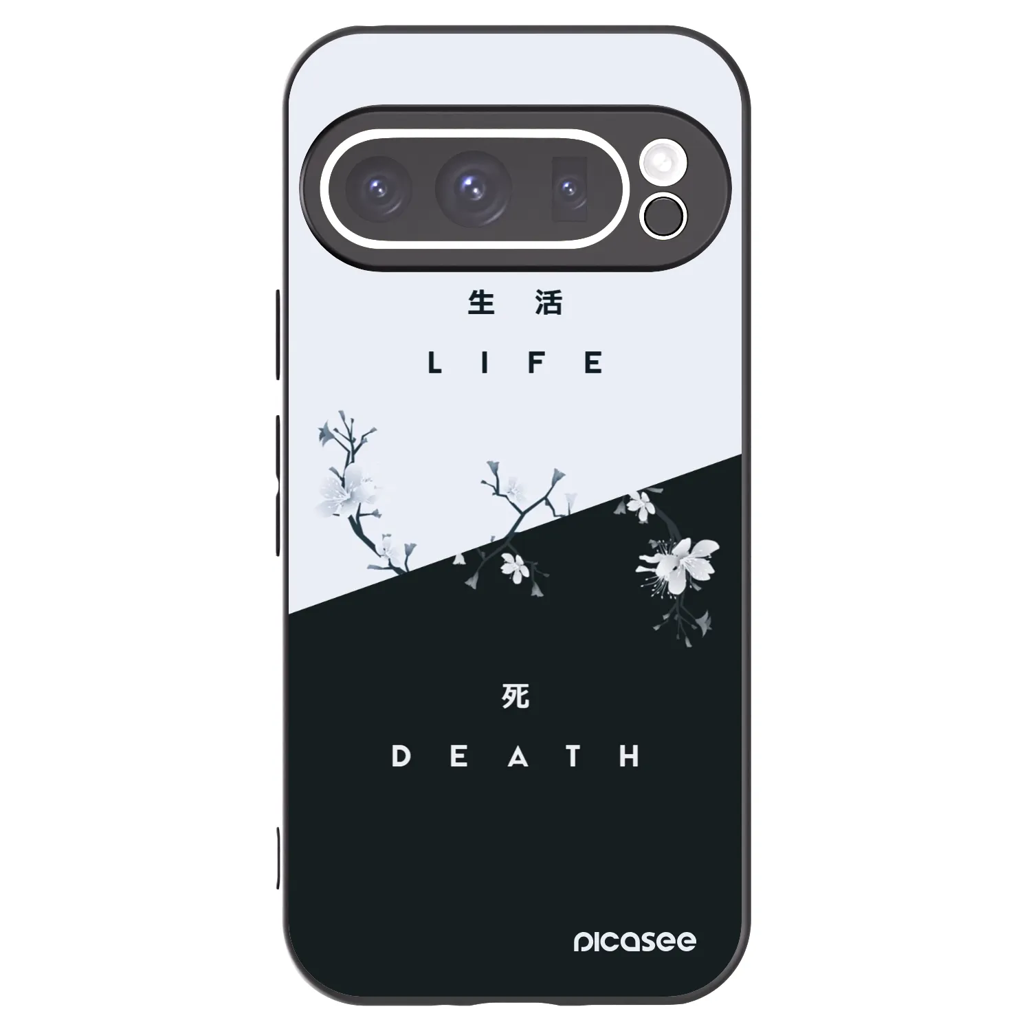 Picasee silikonski črni ovitek za Google Pixel 9 Pro XL - Life - Death