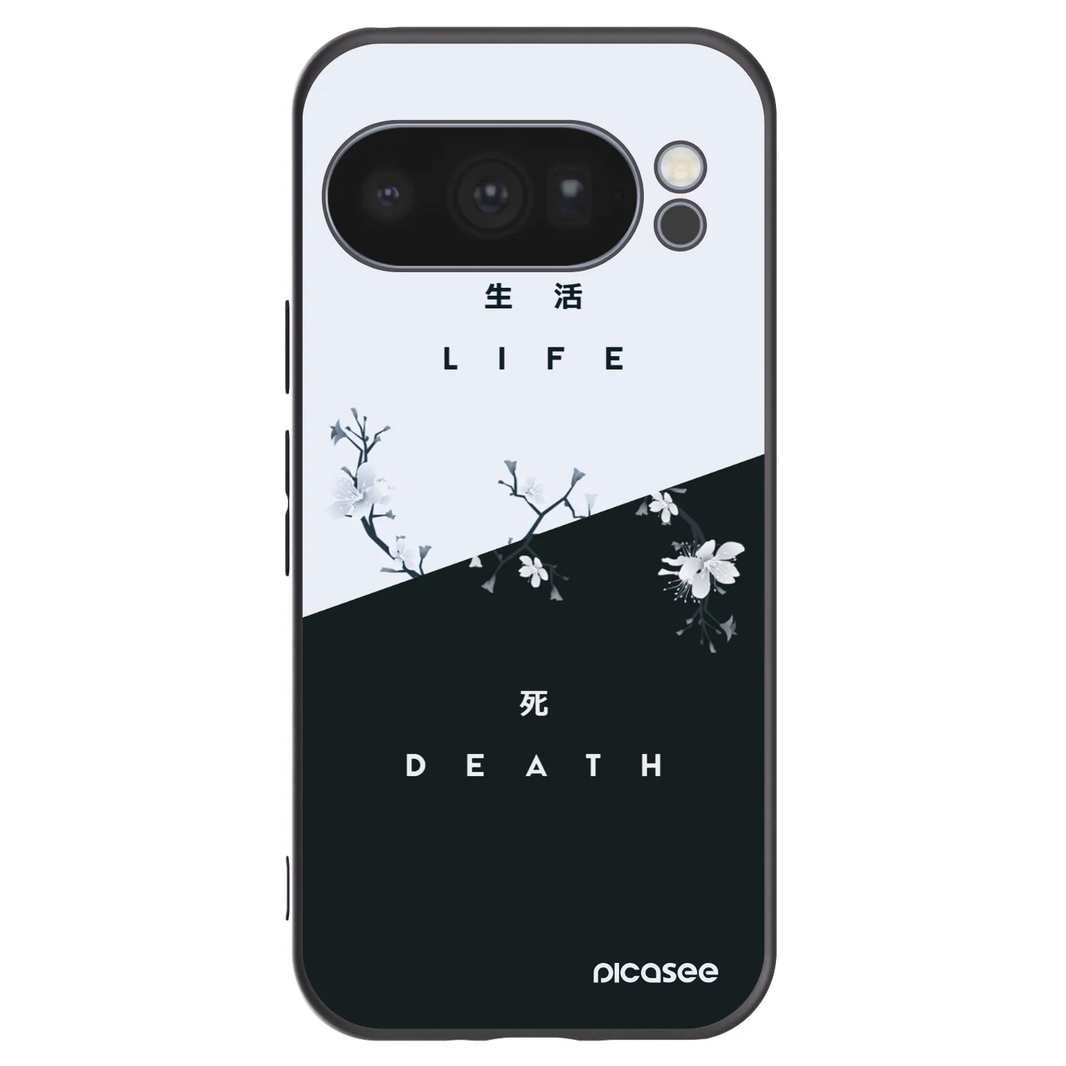 Picasee silikonski črni ovitek za Google Pixel 10 Pro - Life - Death
