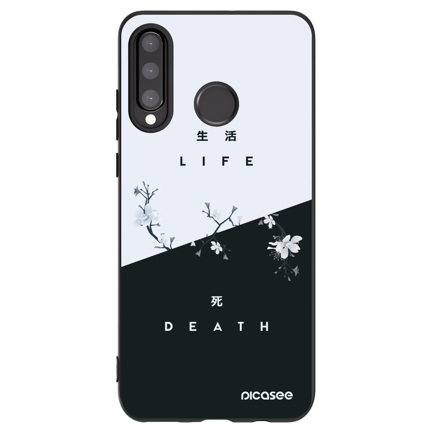Picasee silikonski črni ovitek za Huawei P30 Lite - Life - Death