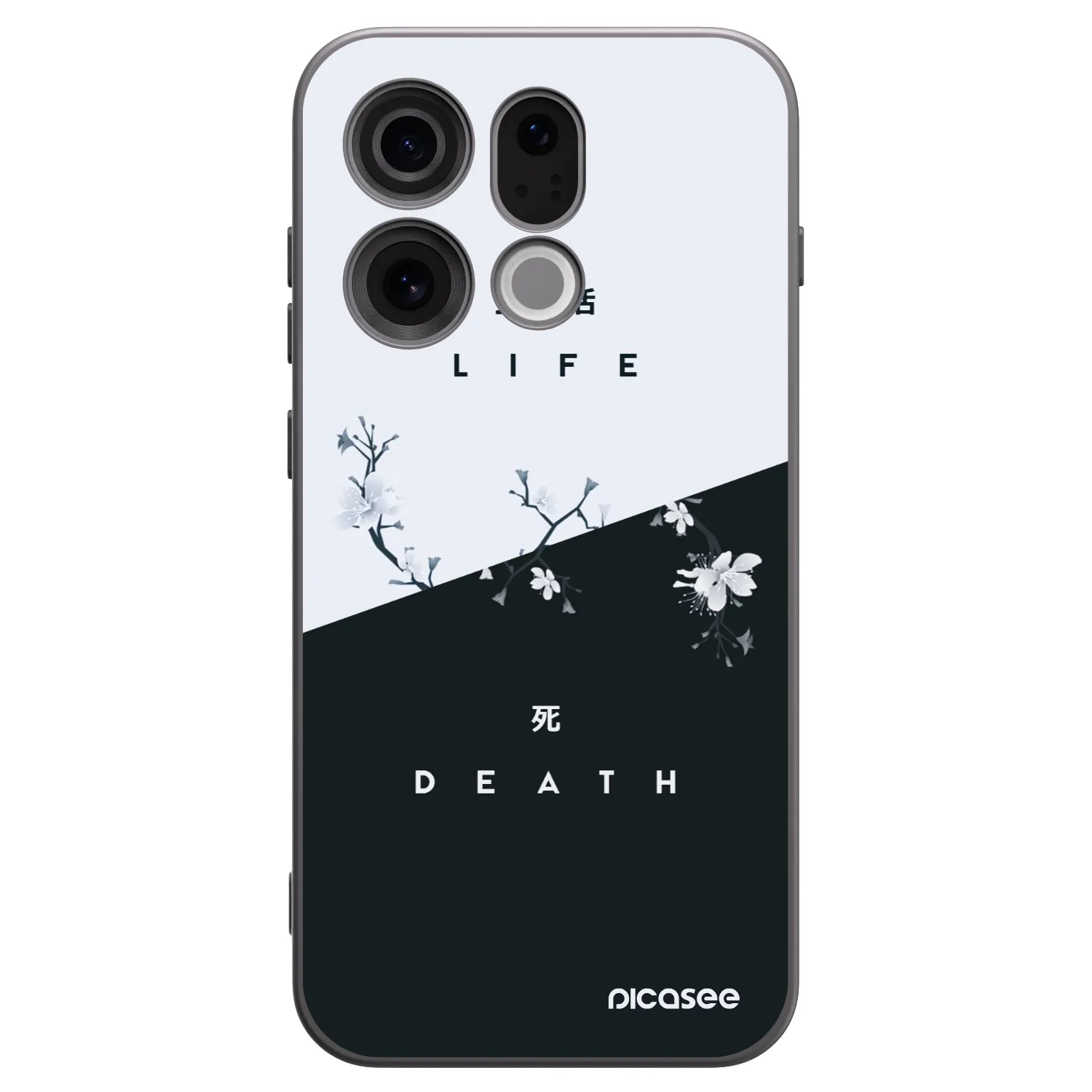 Picasee silikonski črni ovitek za OPPO Find X9 - Life - Death