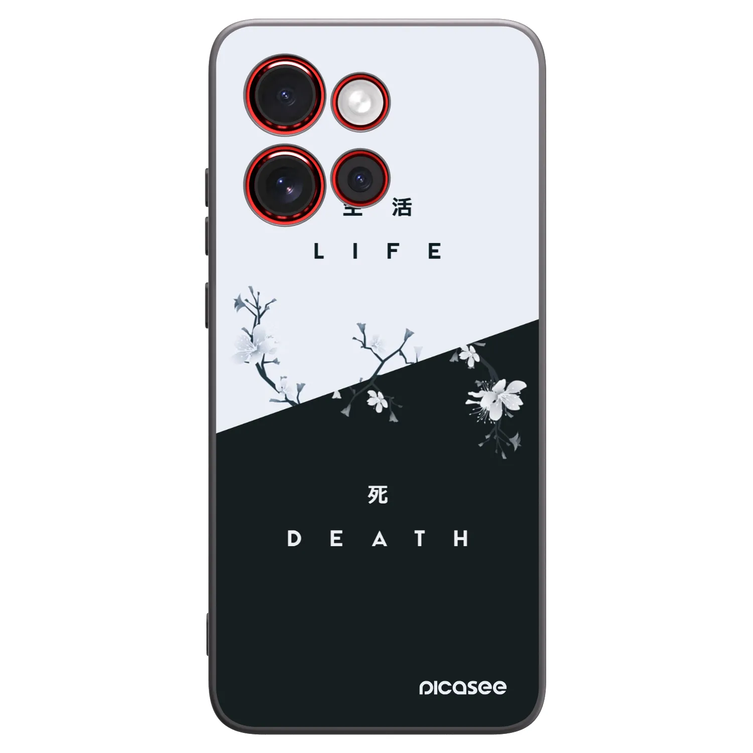Picasee silikonski črni ovitek za Motorola Edge 60 Neo 5G - Life - Death