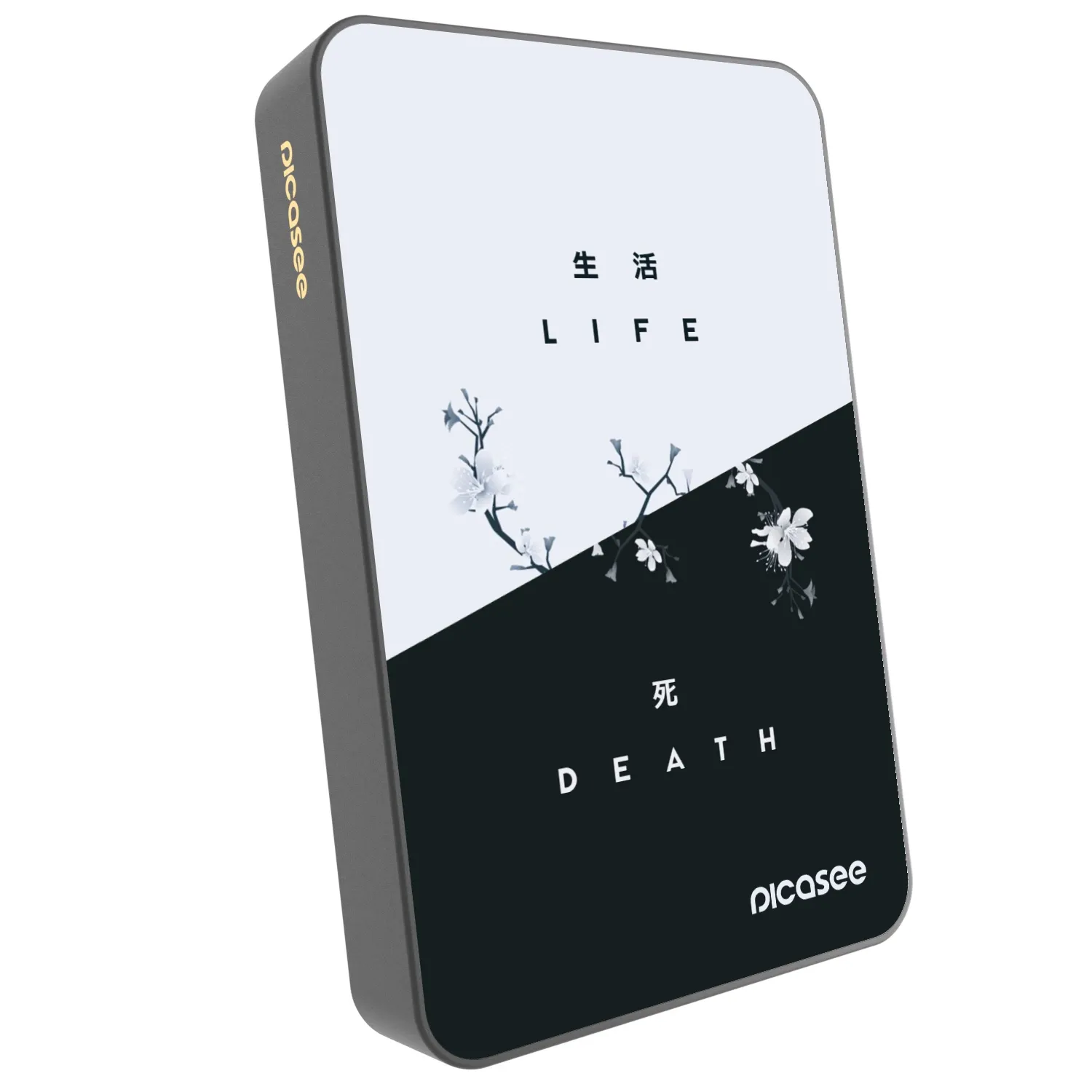 Picasee Prenosna baterija z MagSafe 10 000 mAh Siva - Life - Death