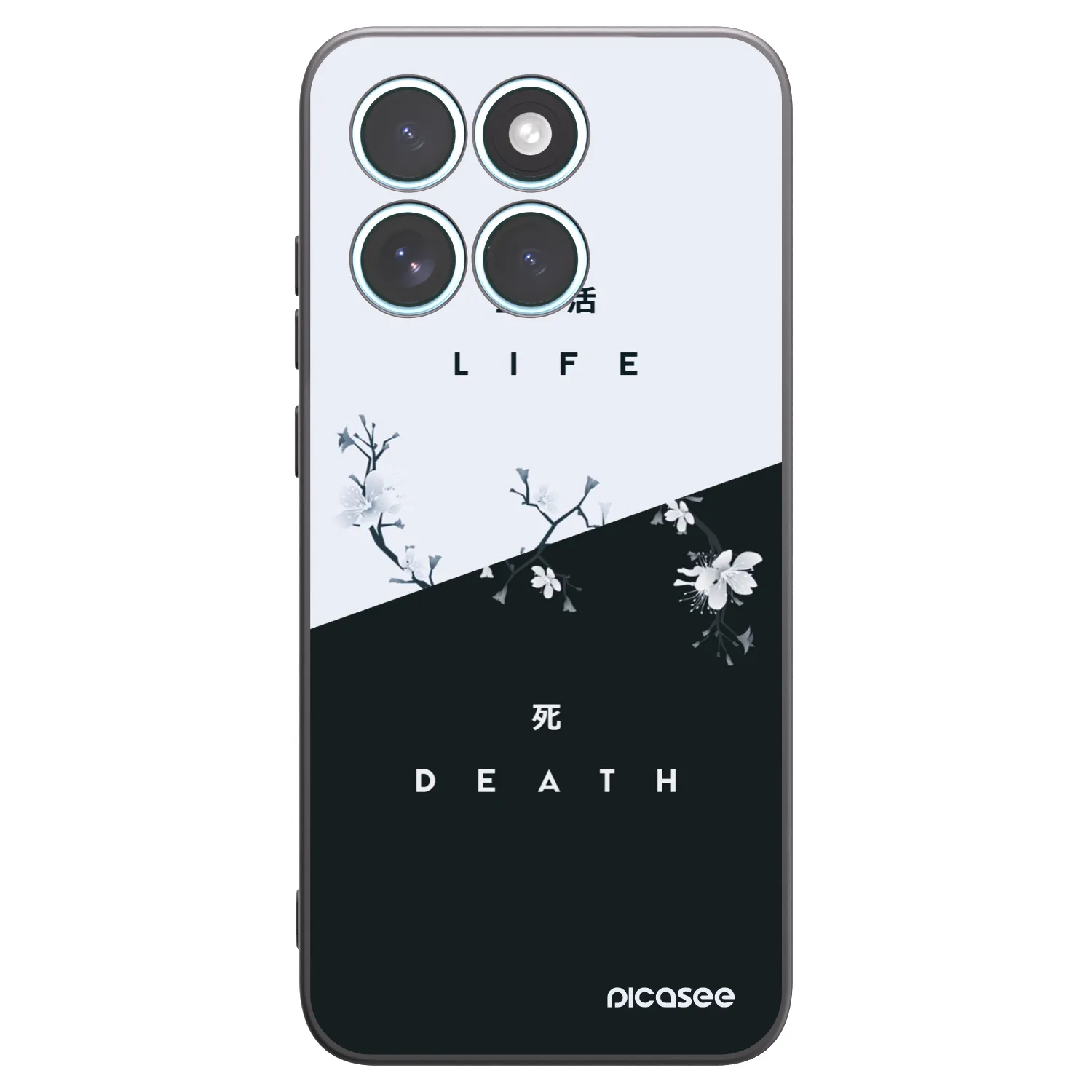 Picasee silikonski črni ovitek za Motorola Edge 70 Fusion - Life - Death