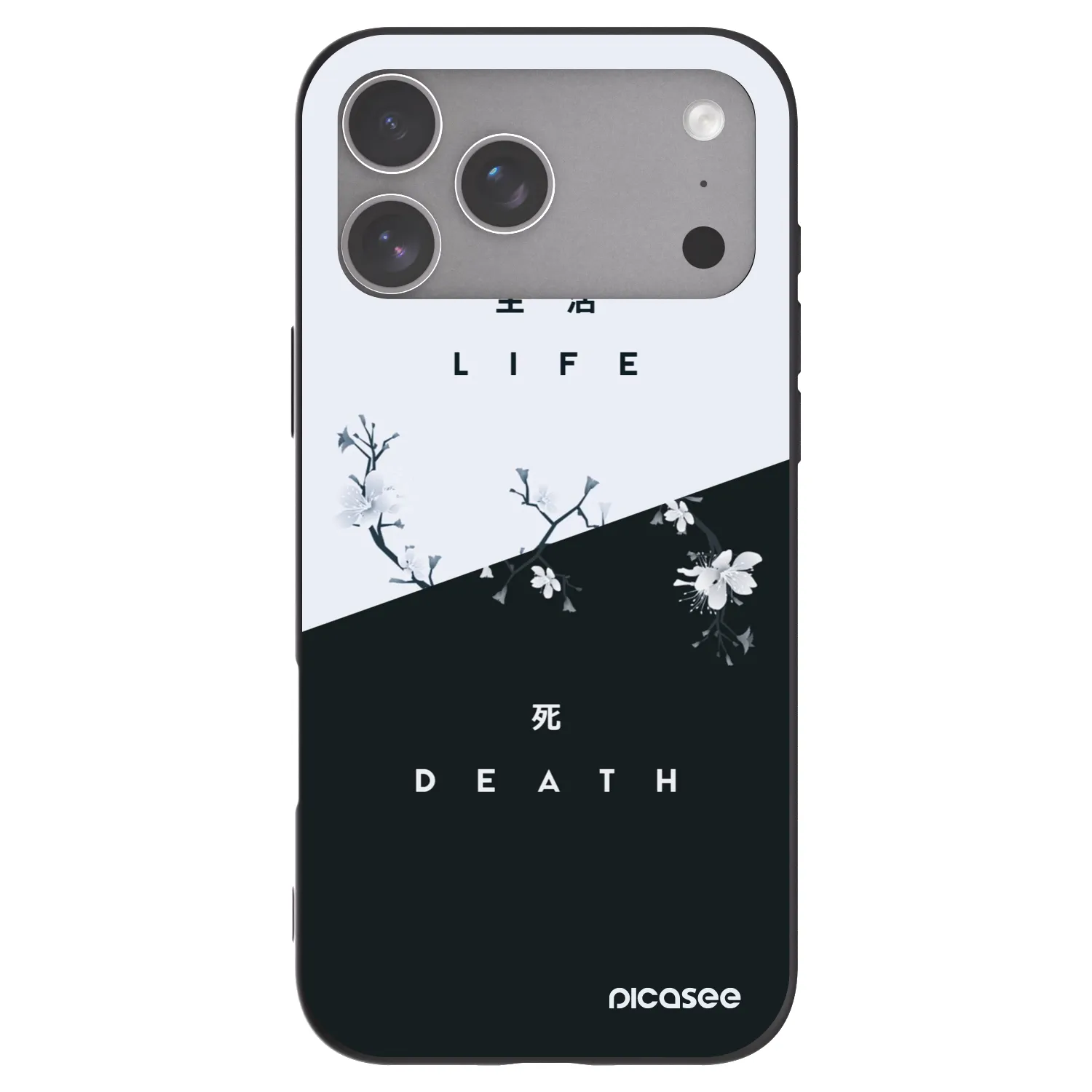 Picasee silikonski črni ovitek za Apple iPhone 18 Pro Max - Life - Death