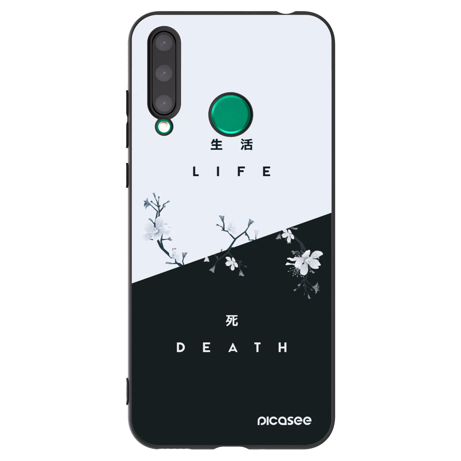 Picasee silikonski črni ovitek za Honor 20 Lite - Life - Death