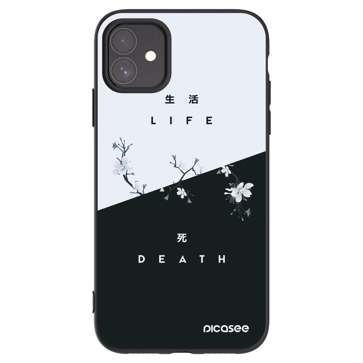 Picasee silikonski črni ovitek za Apple iPhone 11 - Life - Death
