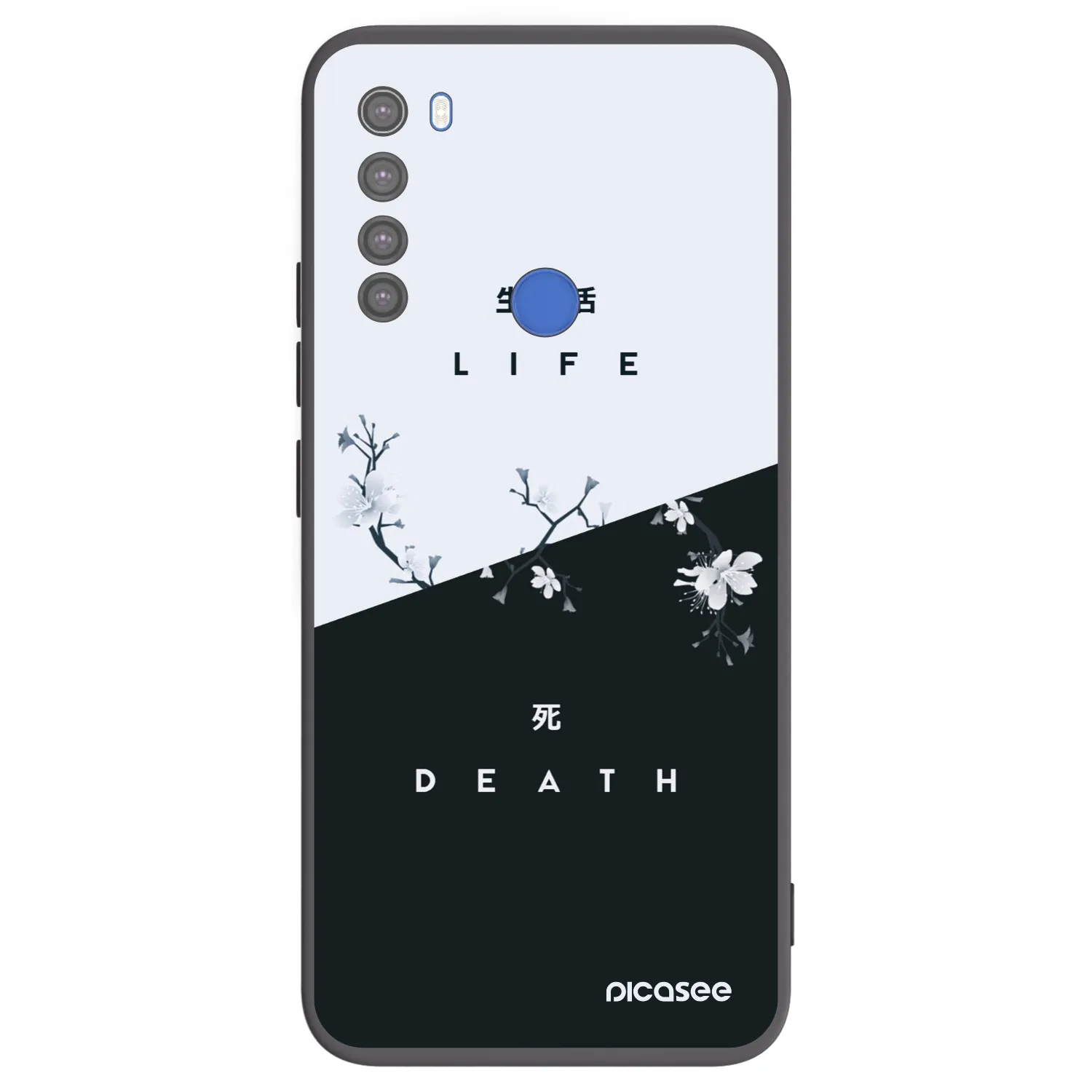 Picasee silikonski črni ovitek za Xiaomi Redmi Note 8T - Life - Death