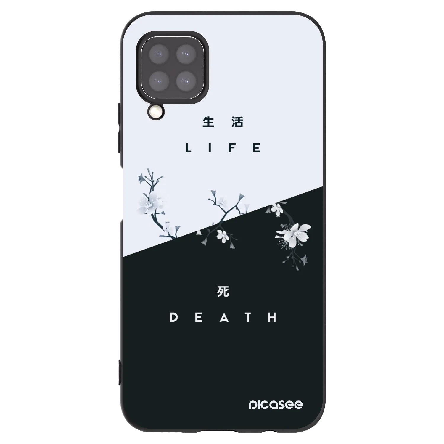 Picasee silikonski črni ovitek za Huawei P40 Lite - Life - Death